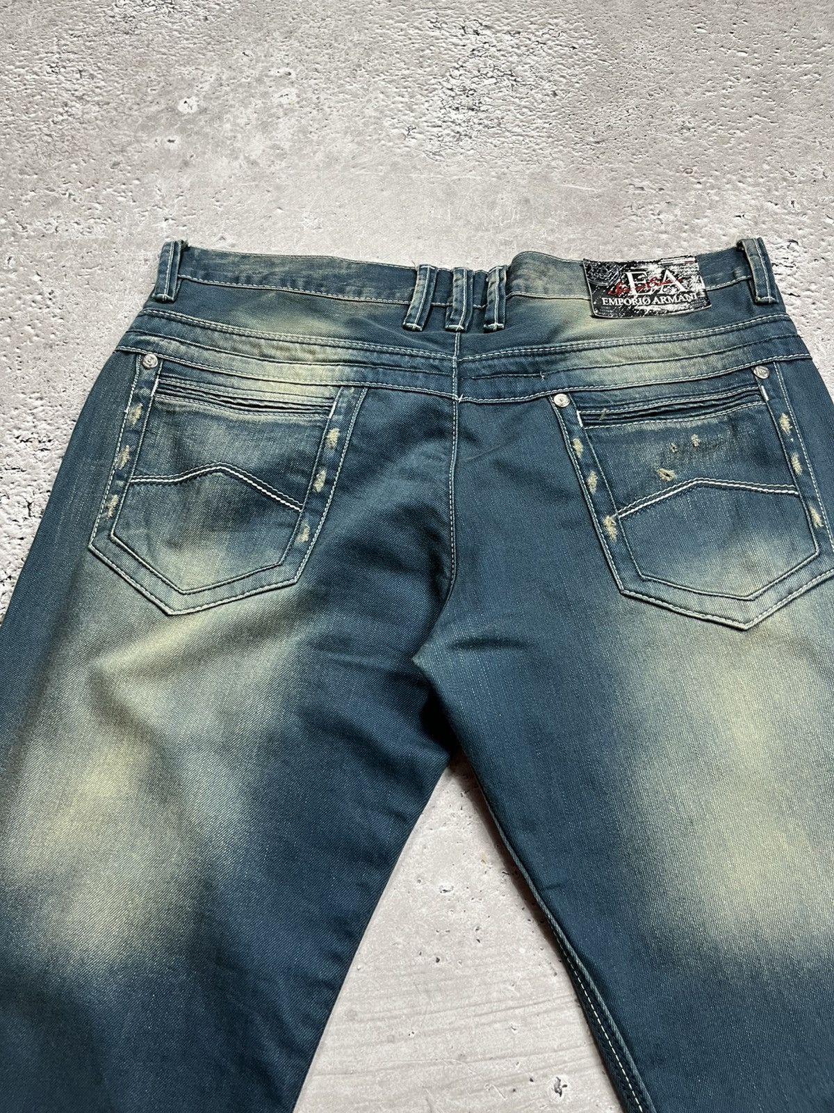 Armani Armani Jeans Size 36 Factory Faded Blue Denim Pants Size US 36 / EU 52 - 5 Thumbnail