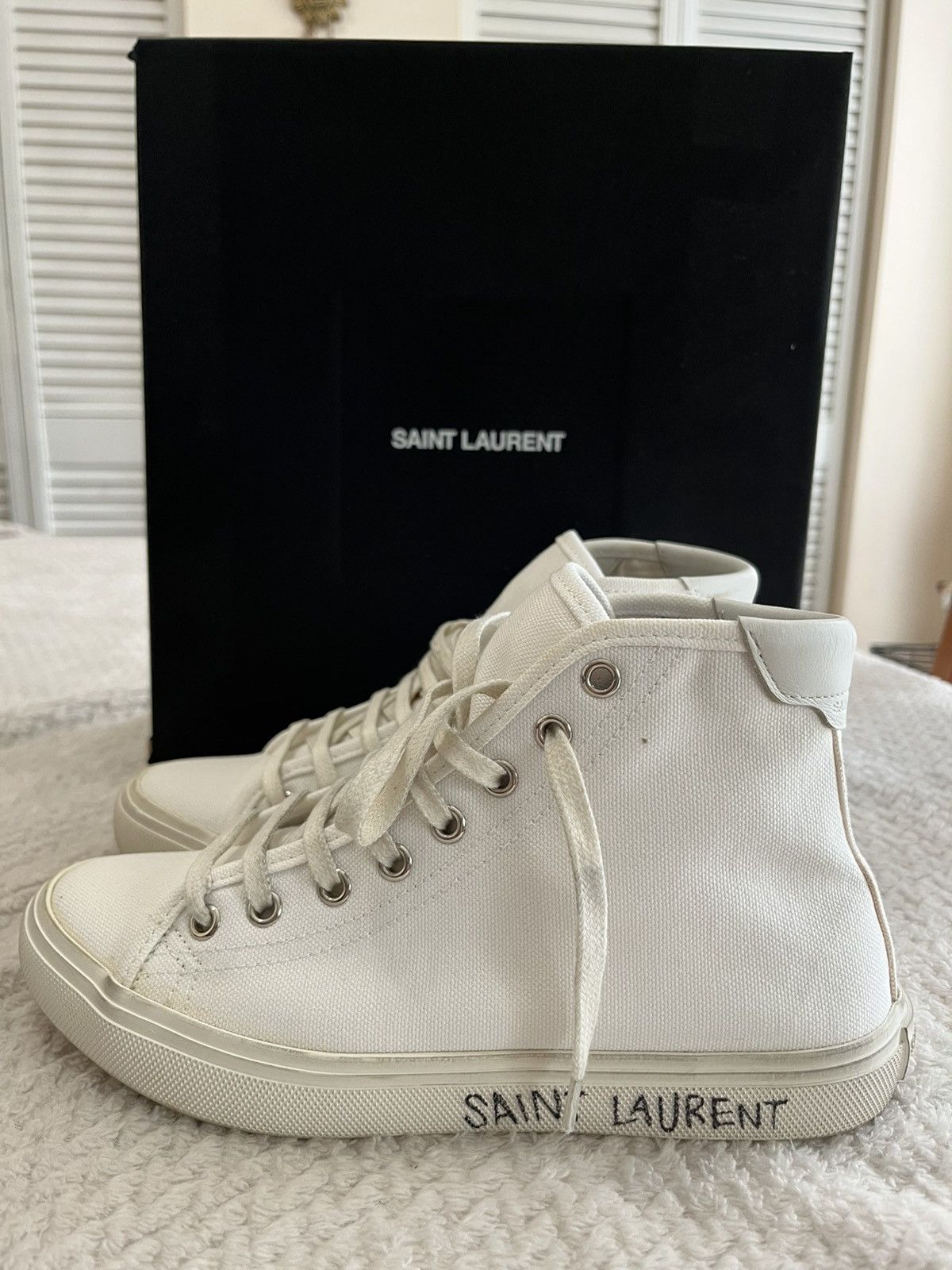 Yves Saint Laurent Saint Laurent Malibu high-top sneakers Size US 5 / IT 35 - 1 Thumbnail