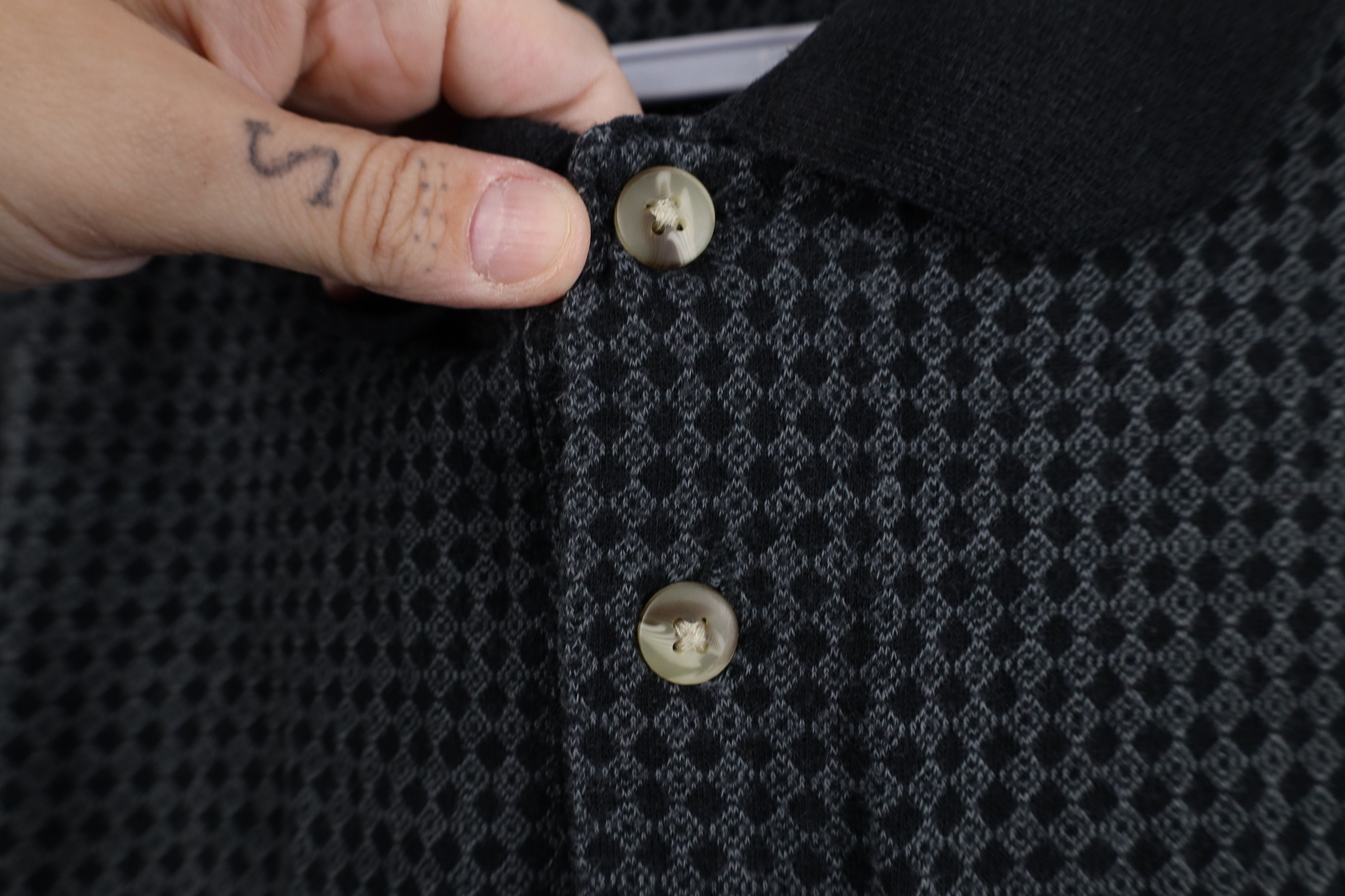 Vintage Vintage 90s Streetewar Diamond Knit Golf Polo Shirt Size US L / EU 52-54 / 3 - 4 Thumbnail