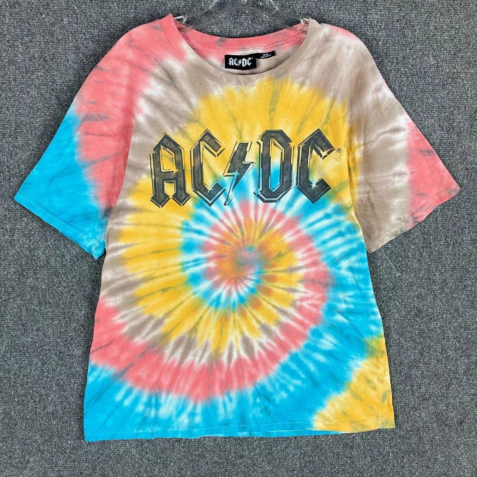AC/DC ACDC Shirt Men's Medium Tie Dye Short Sleeve Band Tee Size US M / EU 48-50 / 2 - 1 Thumbnail