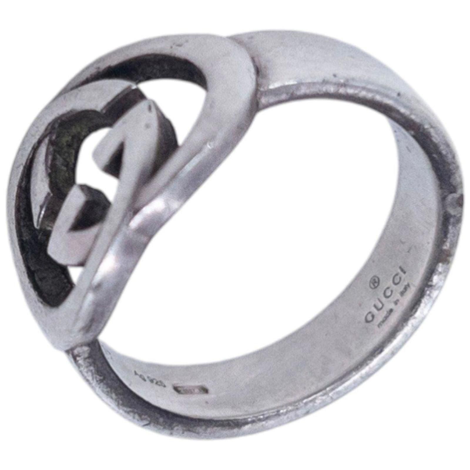 Gucci Vintage 2000s Gucci Silver Logo Ring Size ONE SIZE - 1 Thumbnail