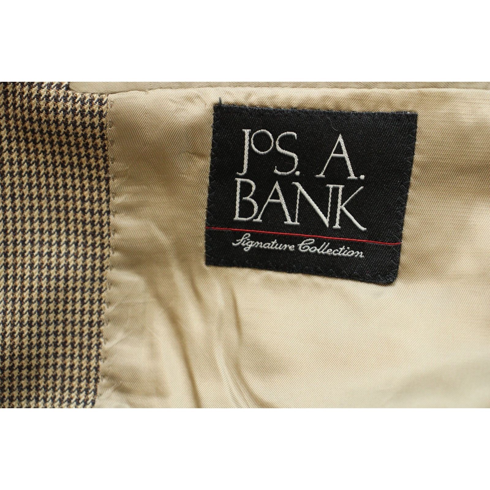 Jos. A. Bank Jos A Bank Blazer Mens 41R Brown Check Wool Signature Colle. Size 40R - 6 Thumbnail