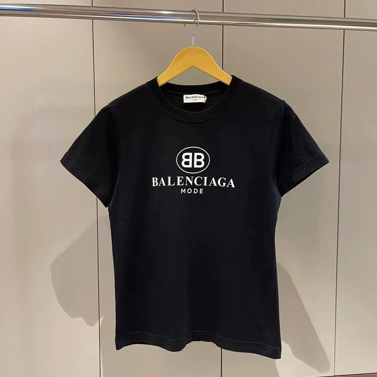 Balenciaga Balenciaga Black Double Blogo Short sleeved T-shirt Size US M / EU 48-50 / 2 - 4 Thumbnail