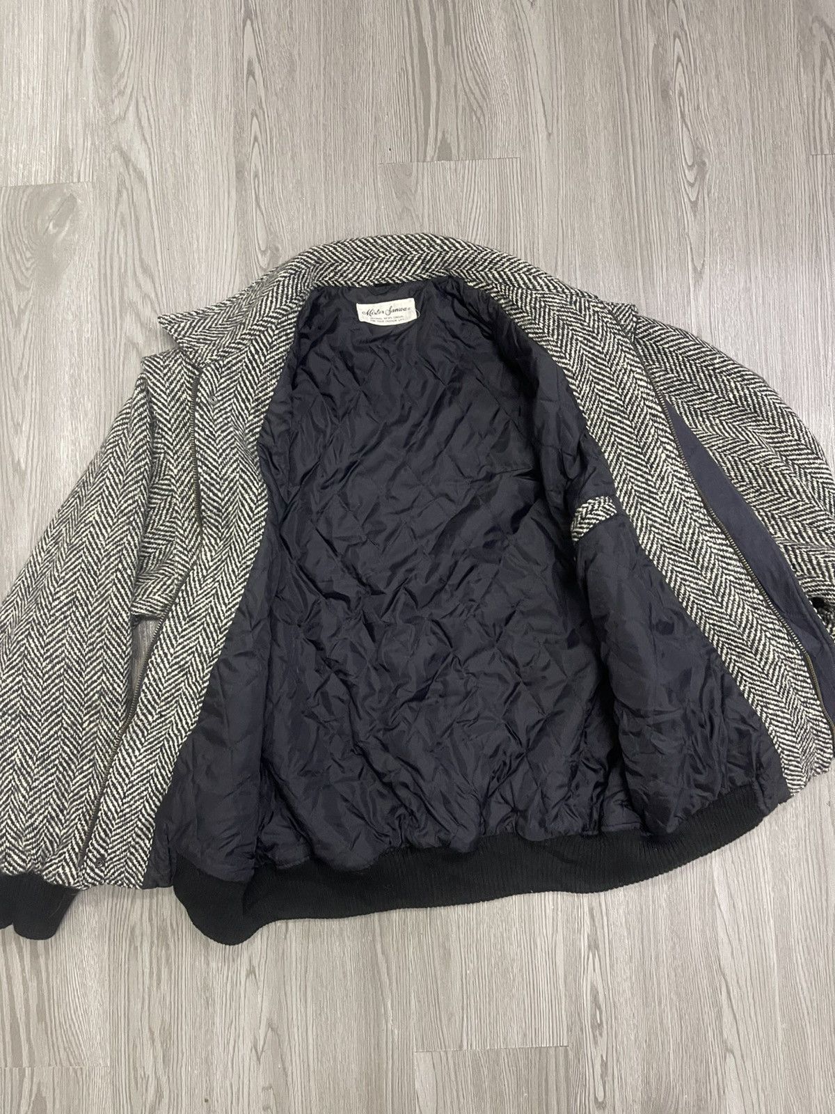 Japanese Brand Vintage Mister Sanwa Herringbone wool dannie bomber jacket Size US M / EU 48-50 / 2 - 7 Thumbnail