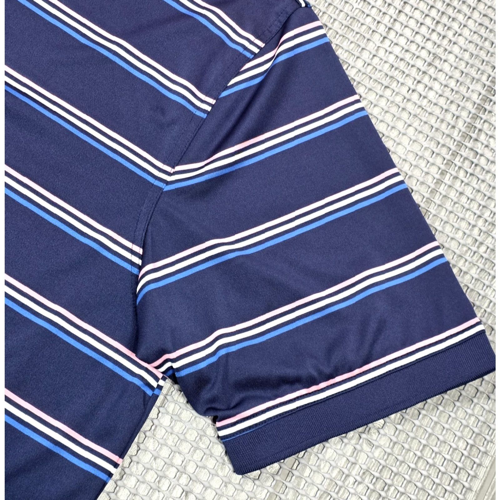 Brooks Brothers Brooks Brothers Polo Shirt XL Blue Stripe Performance Short Sleeve Golden Fleece Mens Polo Size US XL / EU 56 / 4 - 6 Thumbnail
