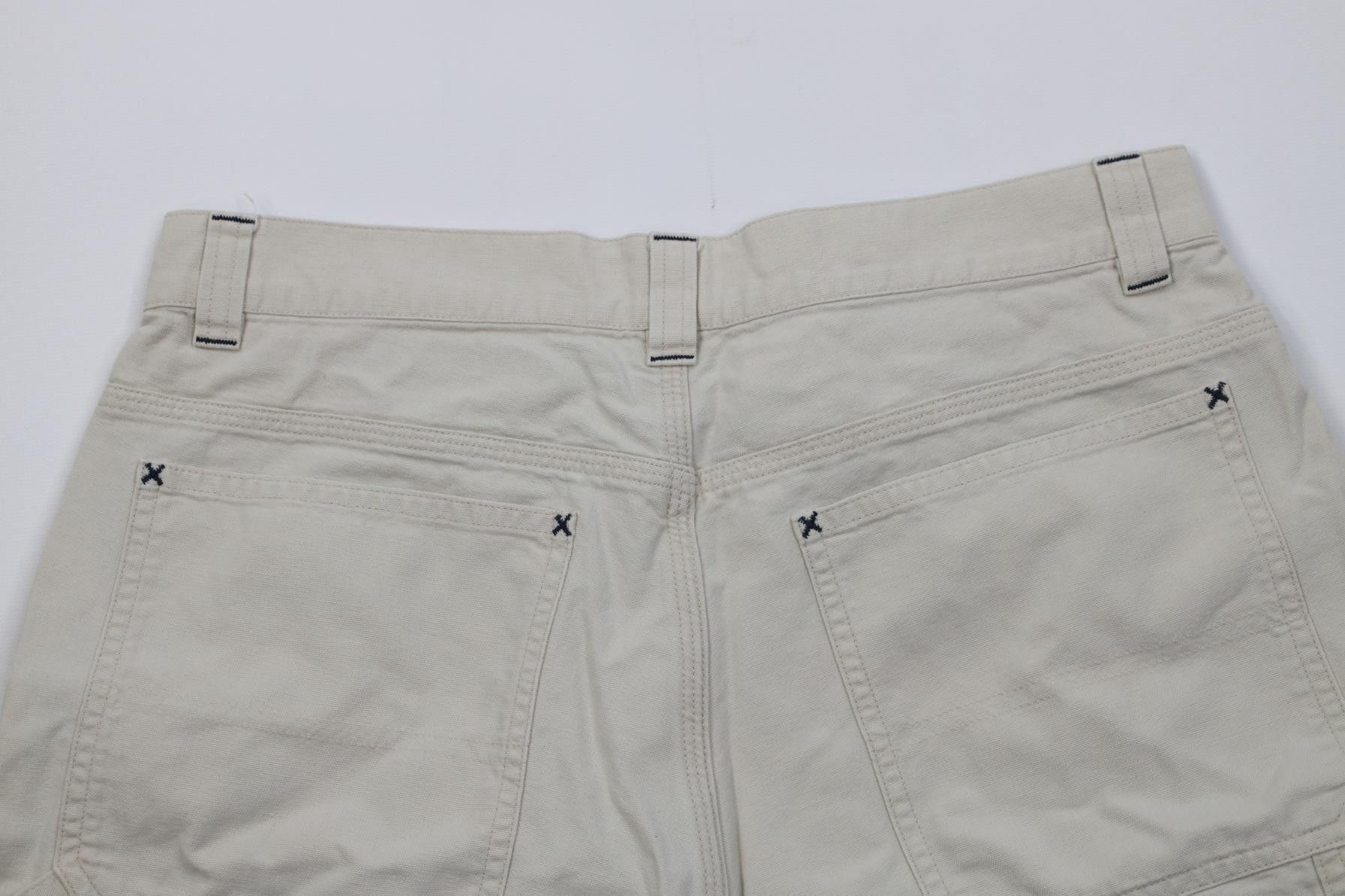 Polo Ralph Lauren Vintage 90s Y2K Ralph Lauren Canvas Dungaree Shorts Stone Size US 30 / EU 46 - 11 Thumbnail
