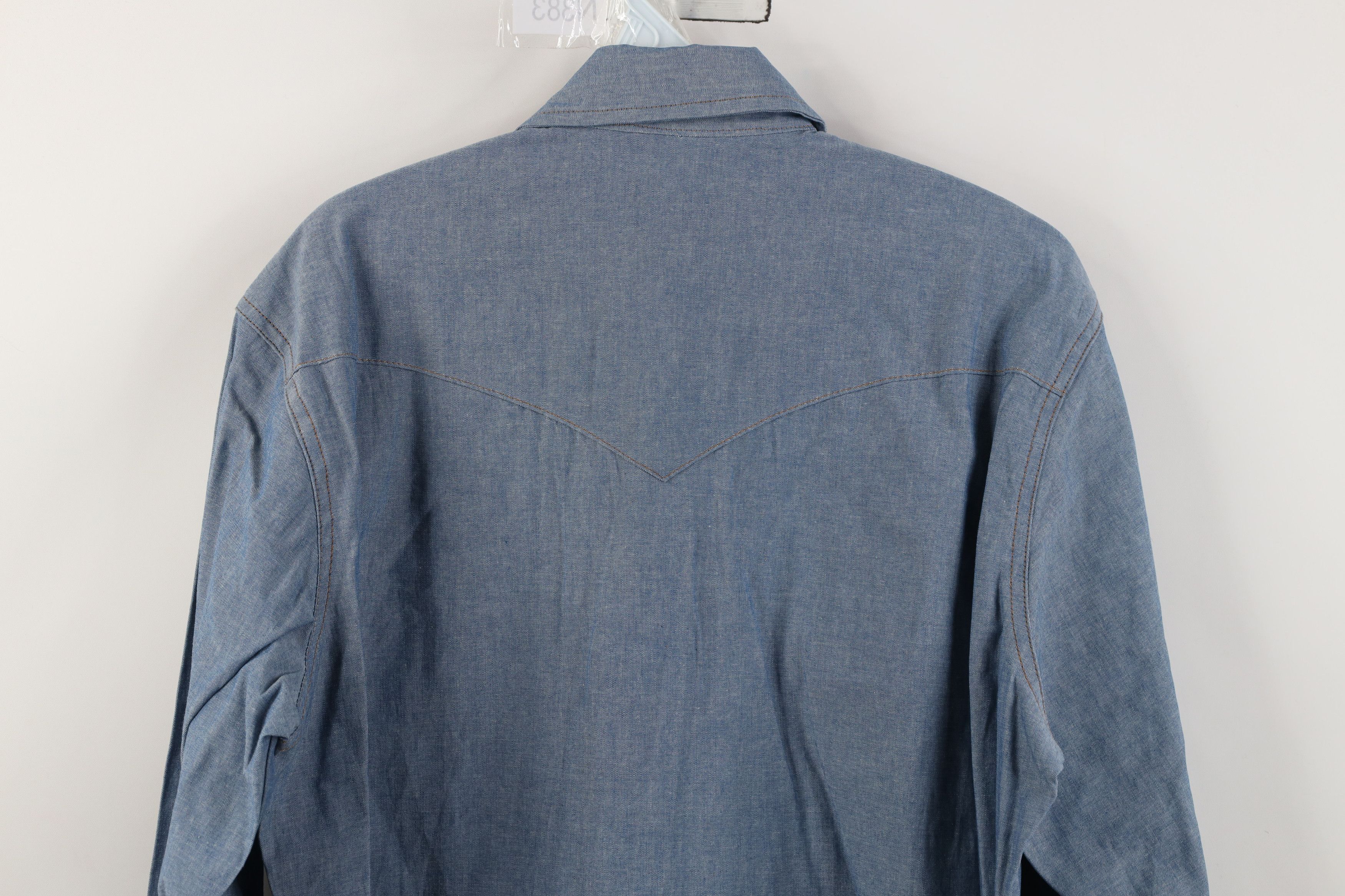 Wrangler Vintage 90s Wrangler Western Cowboy Rodeo Button Shirt Blue Size US M / EU 48-50 / 2 - 11 Thumbnail