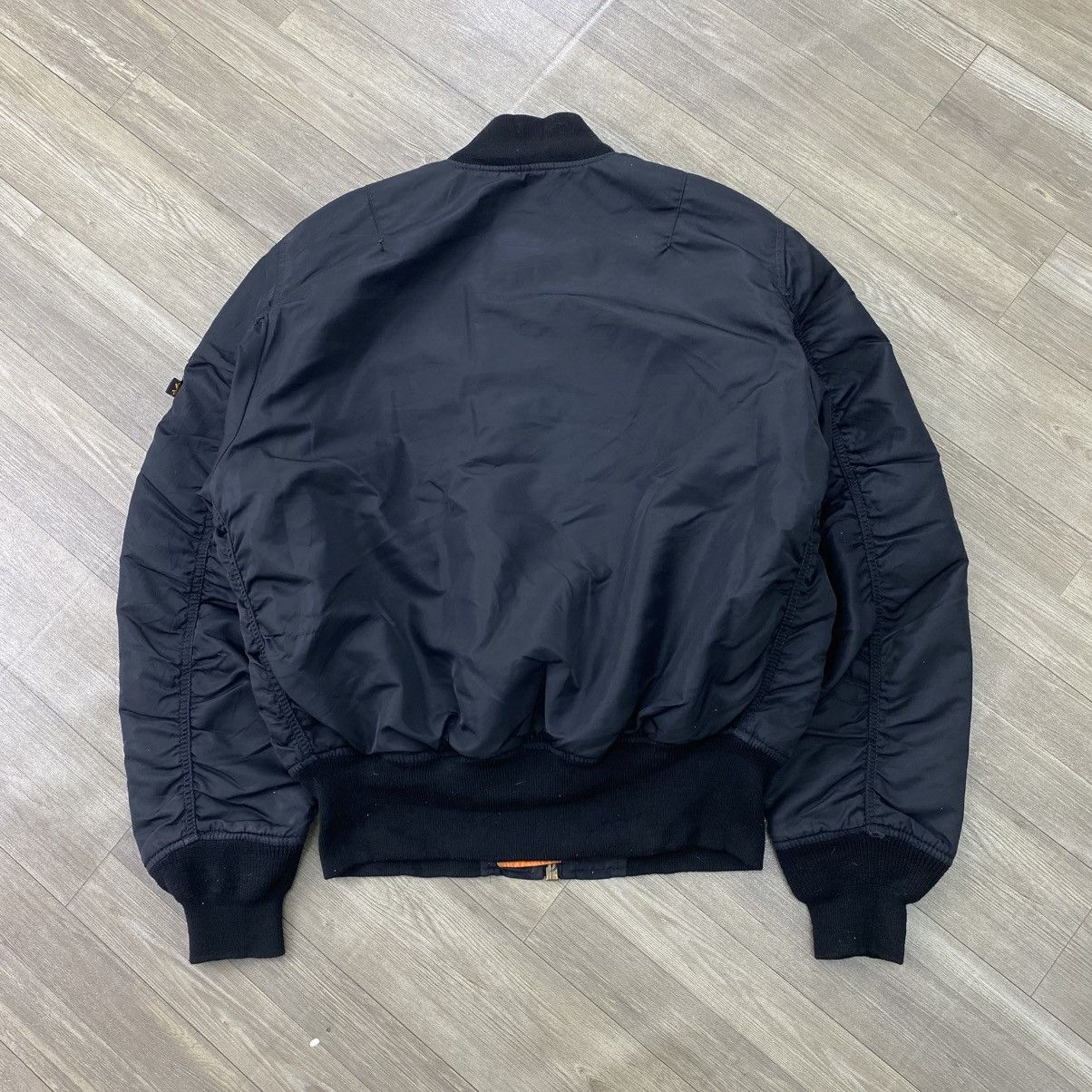Alpha Industries Vintage Alpha Industries MA-1 Black Military Bomber Jacket Size US M / EU 48-50 / 2 - 10 Thumbnail
