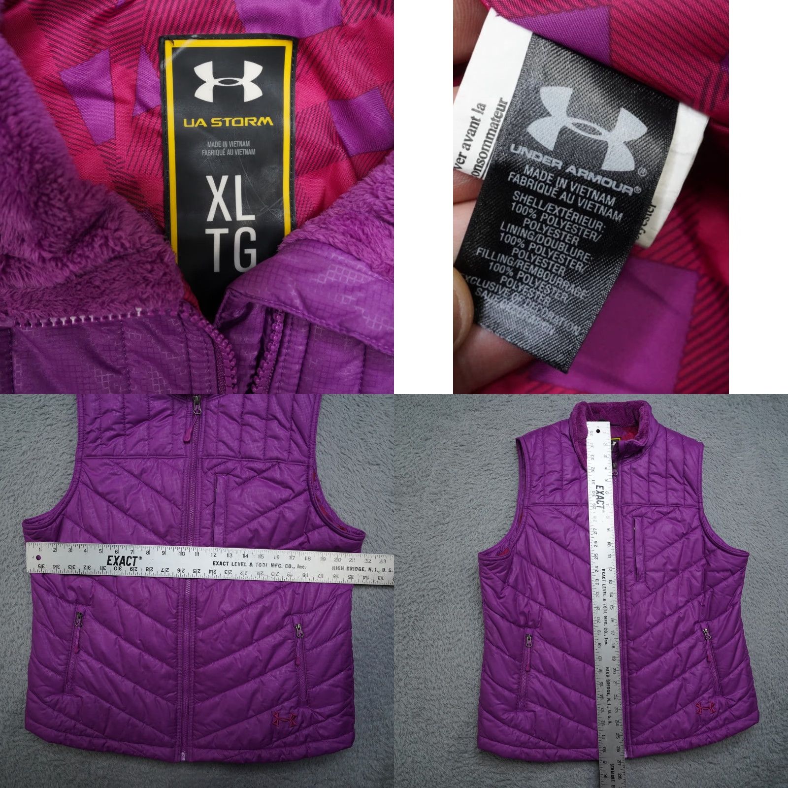 Under Armour Under Armour Vest Womens XL Pink UA Storm Quilted Puffer Size XL / US 12-14 / IT 48-50 - 9 Thumbnail