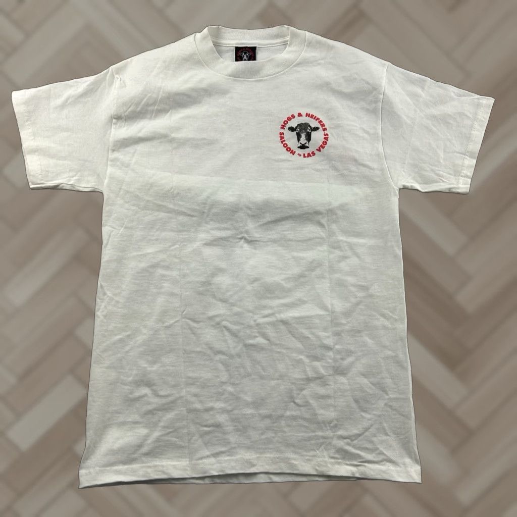 Vintage VTG Hogs & Heifers Las Vegas Short Sleeve Shirt Men S White Size US S / EU 44-46 / 1 - 1 Thumbnail
