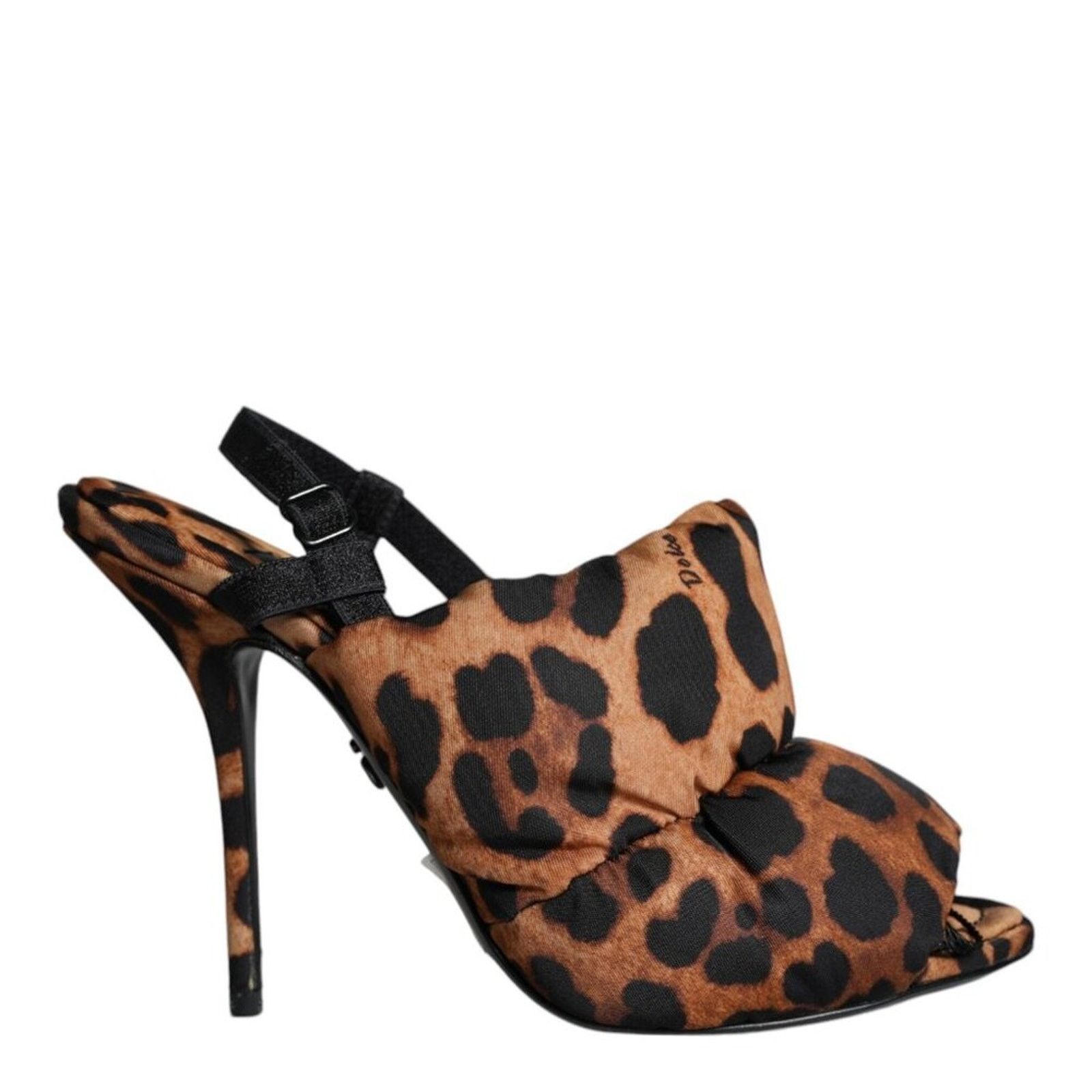 Dolce & Gabbana Dolce & Gabbana Keira Brown Leopard Puffy Slingback Heels Size US 9.5 / IT 39.5 - 4 Thumbnail