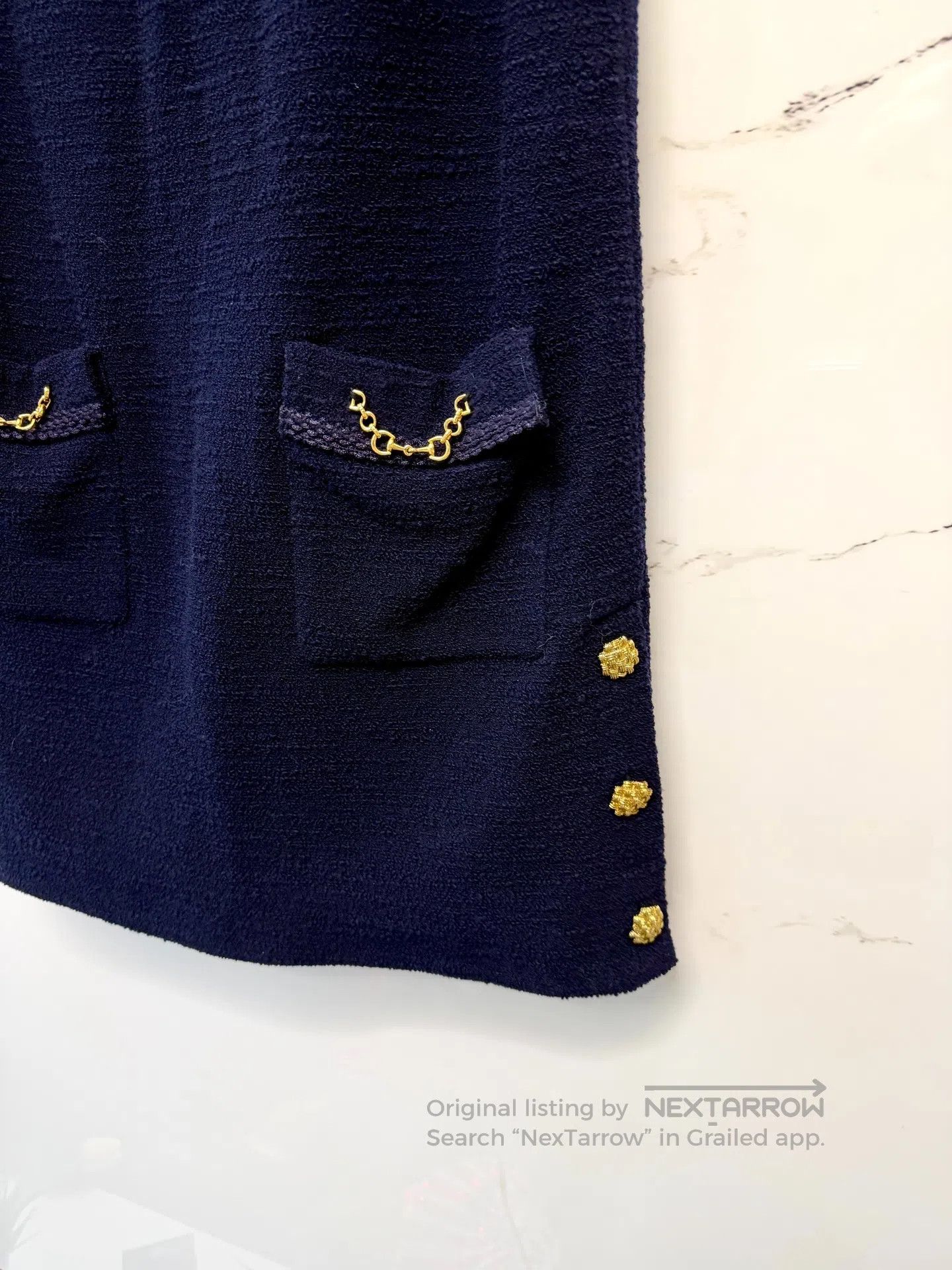 Gucci Guicci Gold Button Dress| Size M / US 6-8 / IT 42-44 - 3 Thumbnail