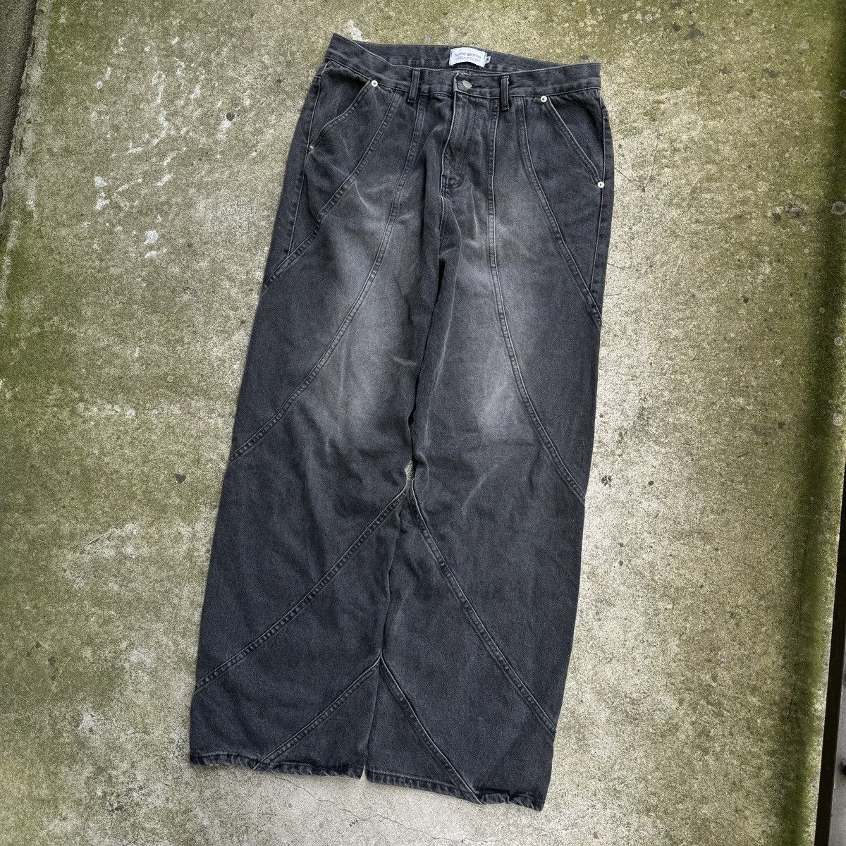 Other Saint Martin Baggy Wide Leg Faded Skater Jeans Size US 34 / EU 50 - 8 Thumbnail