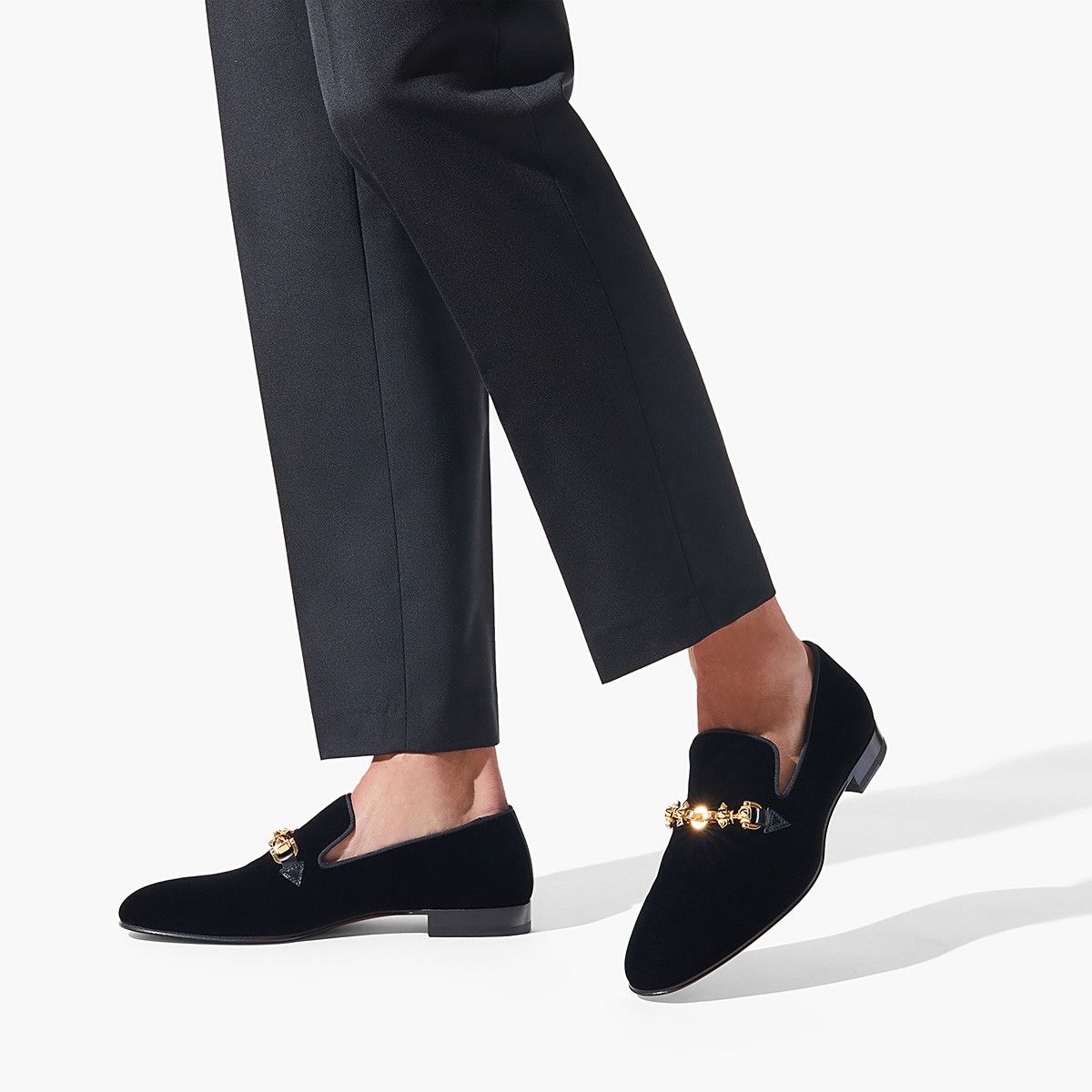 Christian Louboutin o1s1wg110125 Equiswing Leather Loafer in Black Size US 7 / EU 40 - 3 Thumbnail