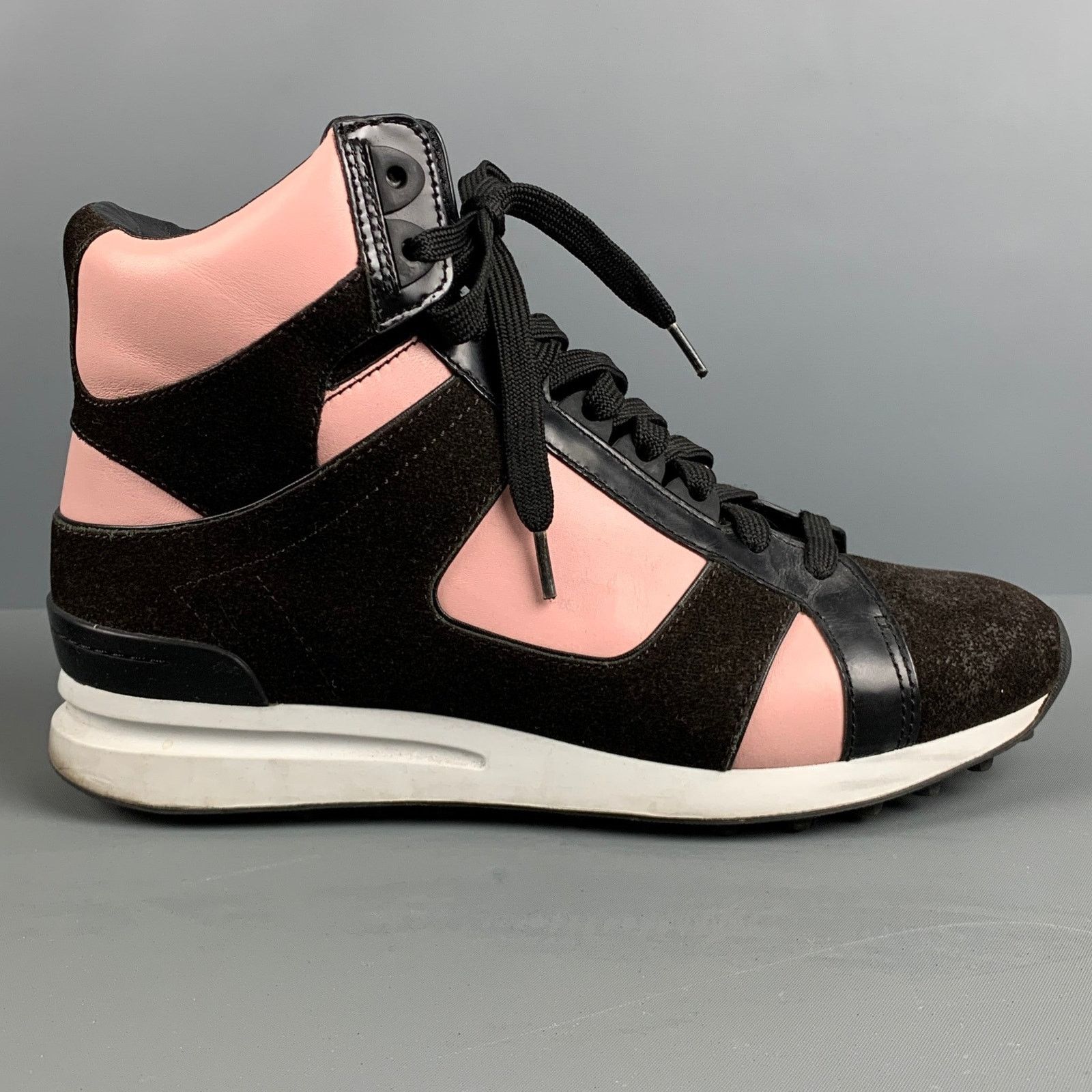 3.1 Phillip Lim Size 9.5 Black Pink Leather Color Block High Top Sneakers Size US 9.5 / IT 39.5 - 2 Thumbnail