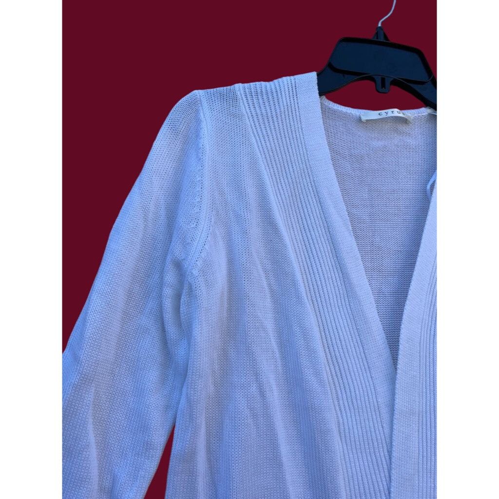 Other CYRUS - Women's 3/4 Sleeve Lace Cardigan - White - Small Size S / US 4 / IT 40 - 13 Thumbnail