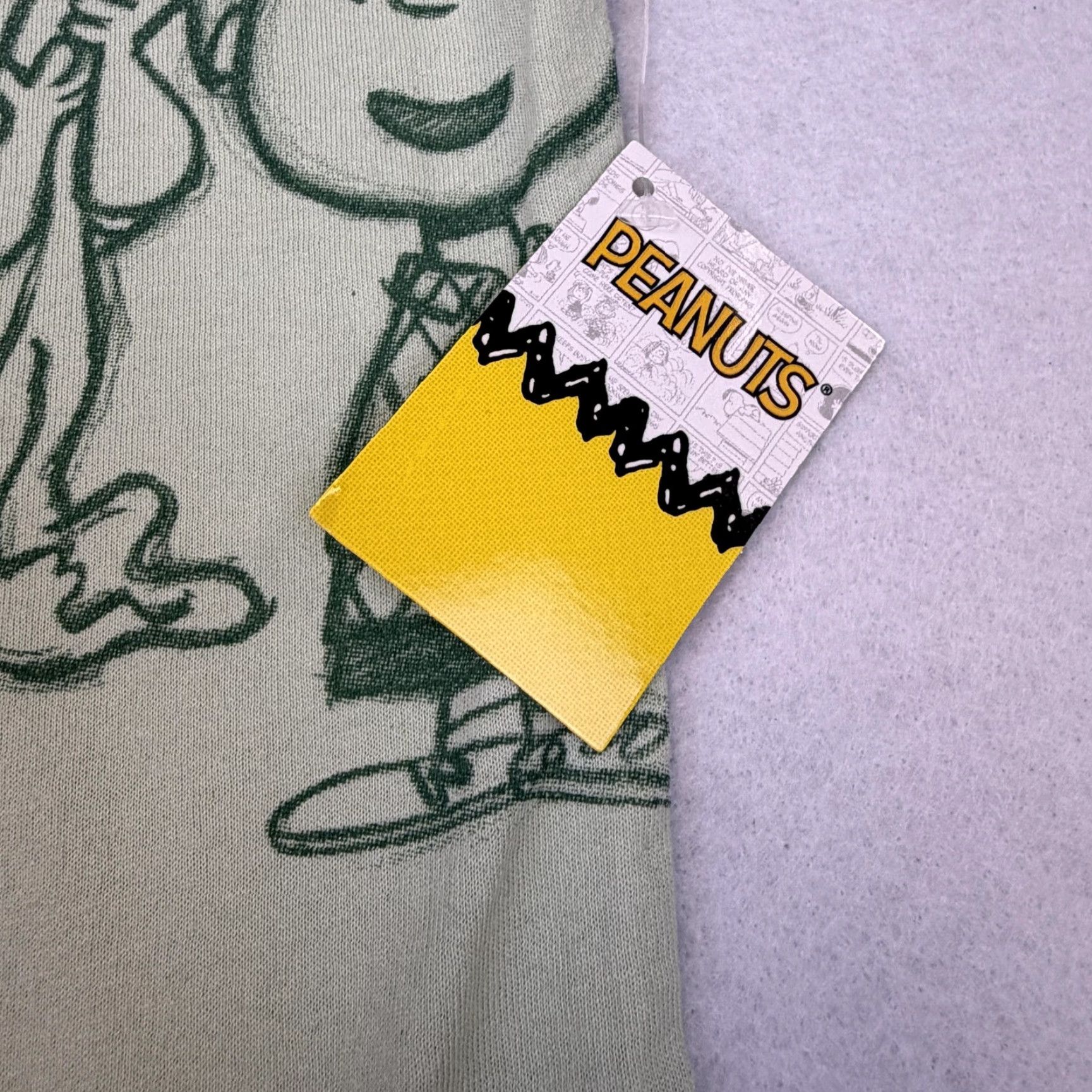 Peanuts Peanuts Cast Shirt Mens XS Green All Over Graphic Tee Snoopy Charlie Brown Size US XS / EU 42 / 0 - 3 Thumbnail