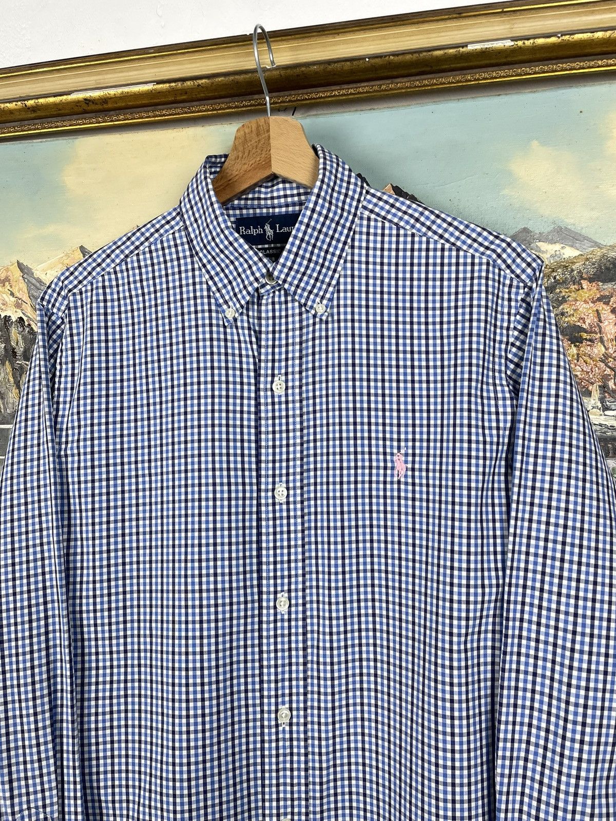 Polo Ralph Lauren Polo Ralph Lauren Blue Checkered Shirt Old Money Luxury Size US M / EU 48-50 / 2 - 4 Thumbnail