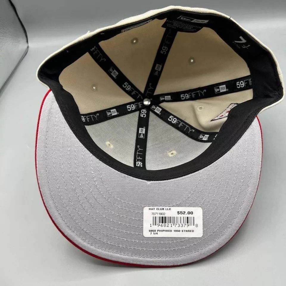 New Era Philadelphia Phillies Hat Men 7 1/4 59Fifty New Era Fitted Size ONE SIZE - 6 Thumbnail