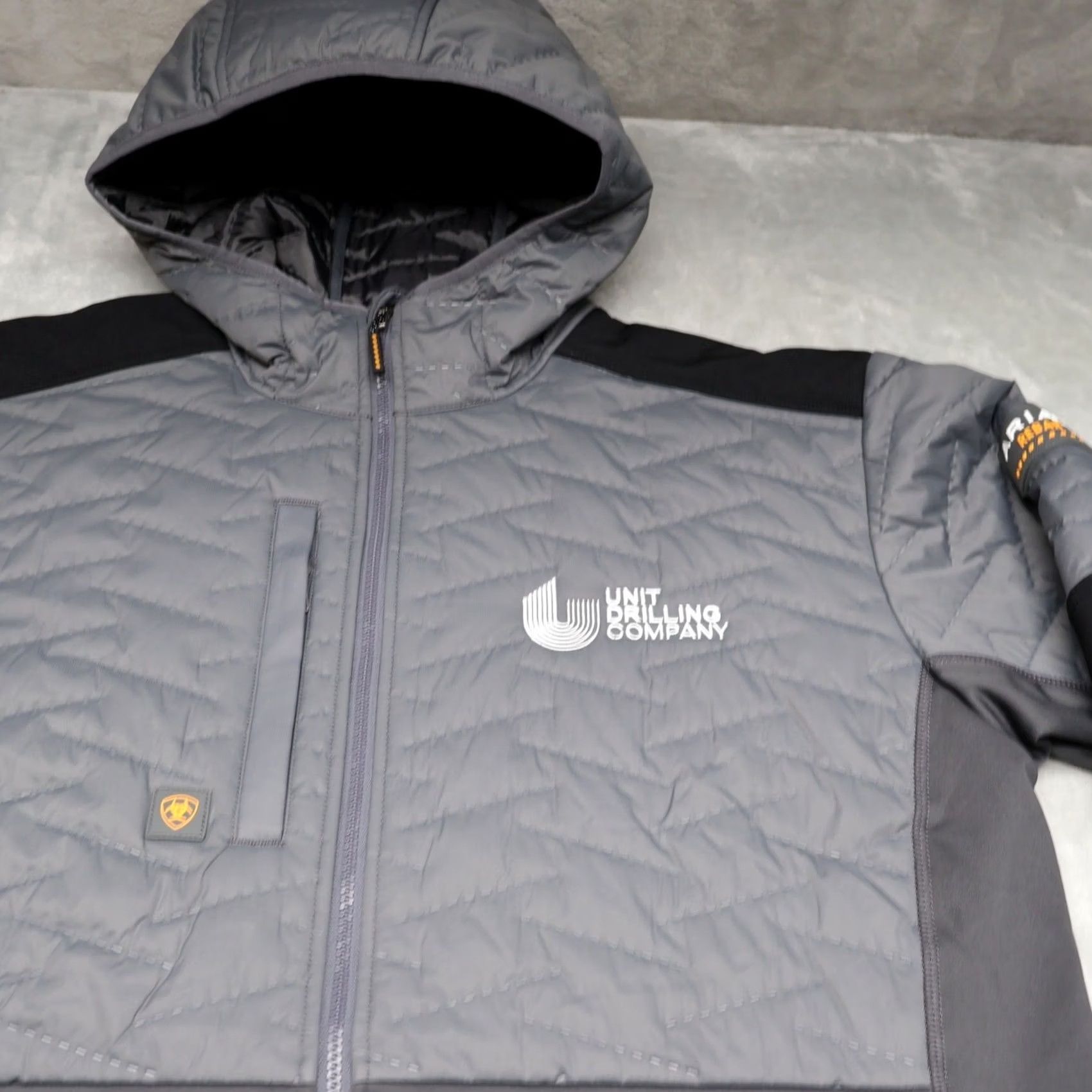 Ariat Ariat Rebar Jacket Mens XLT Grey Full Zip Work LOGO Quilted Soft Shell Pockets Athletic Size US XL / EU 56 / 4 - 2 Thumbnail