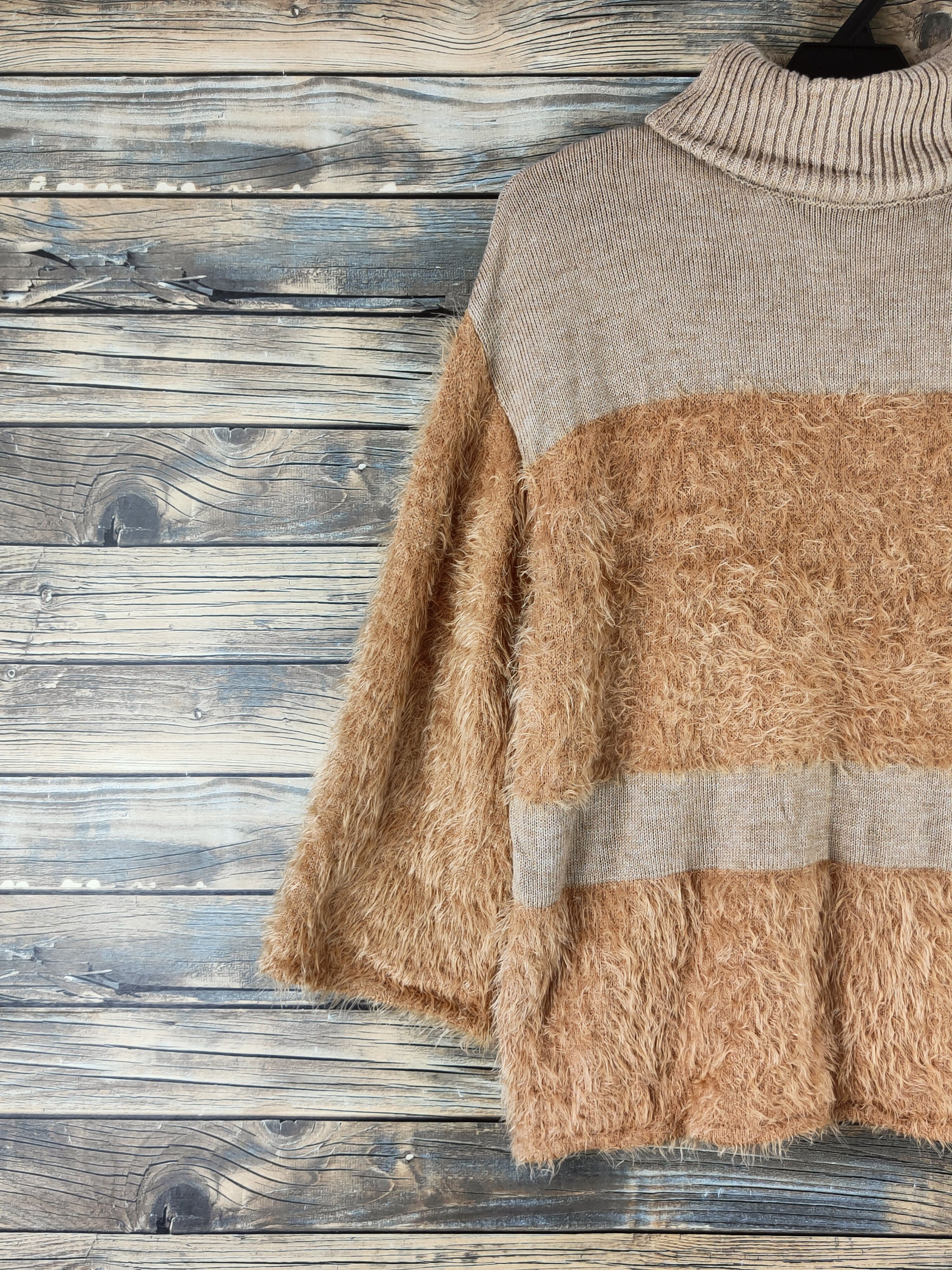 DL Bou Jeloud Beige Fur Mohair Knitwear #46-446
