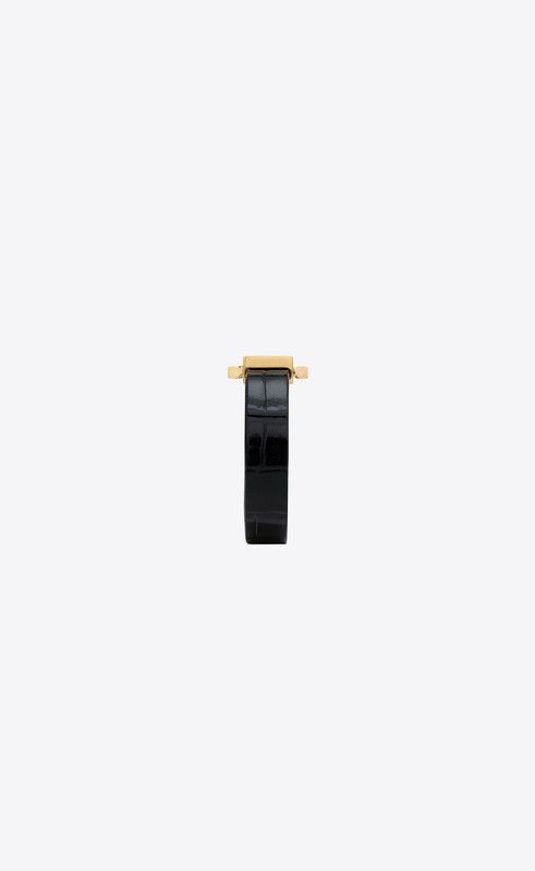 Saint Laurent Paris o1b1hav110425 651489 Size: XL / Le Carre Leather Bracelet Size ONE SIZE - 3 Thumbnail