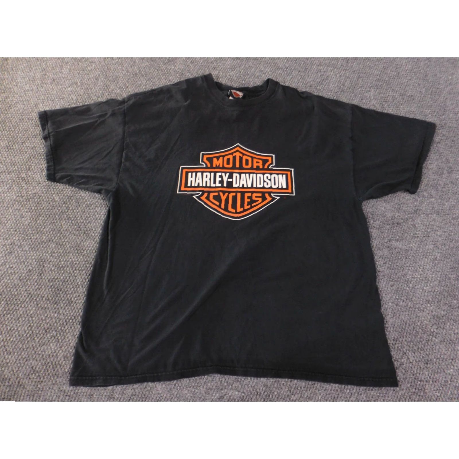 Harley Davidson Harley-Davidson Mens Shirt T-Shirt 3XL Black Crew Neck Short Sleeve Cotton Logo Vintage? Size US XXL / EU 58 / 5 - 3 Thumbnail