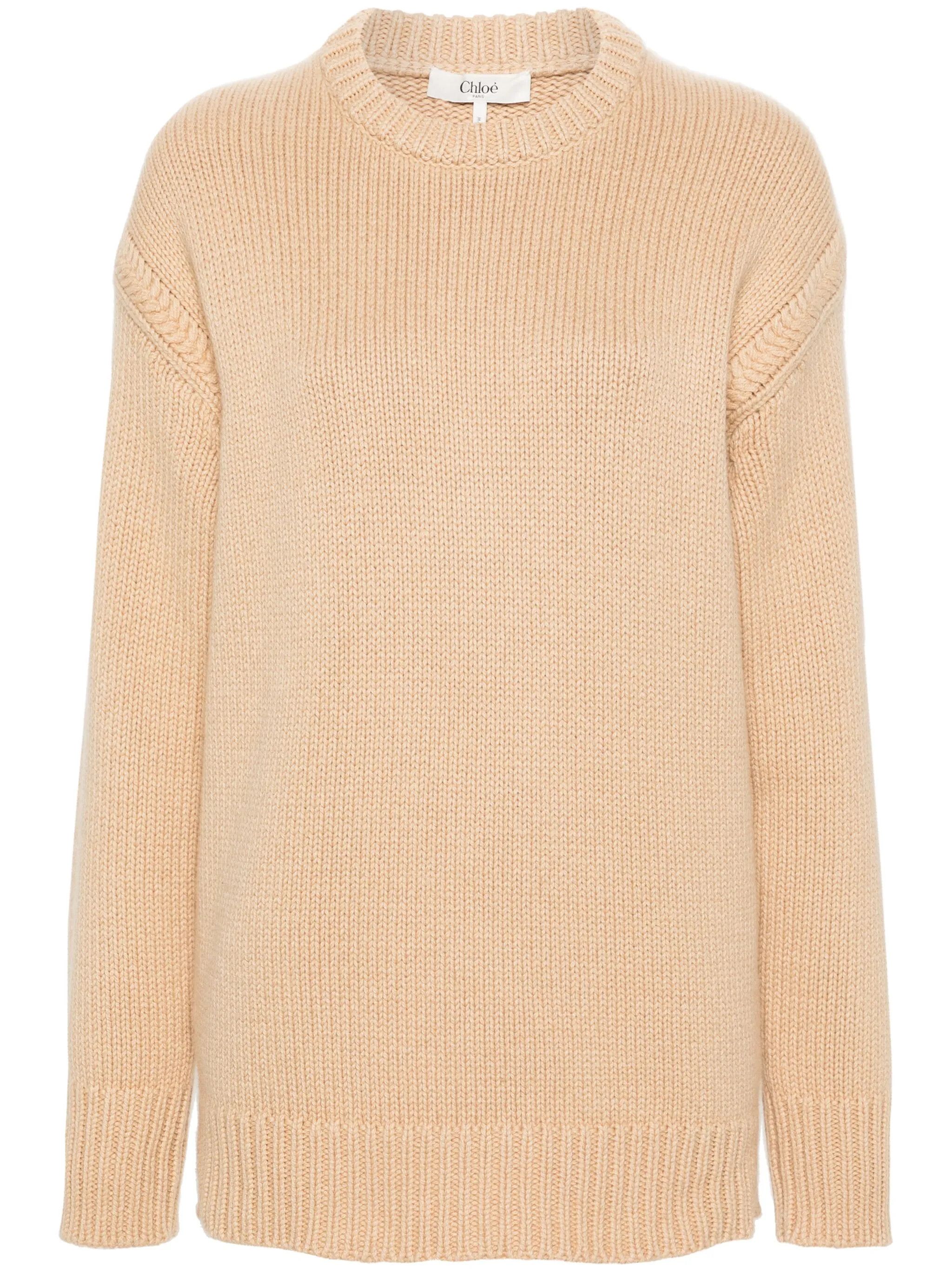 Chloe o1loc1c11025 Crewneck Pullover in Nude Size S / US 4 / IT 40 - 1 Thumbnail