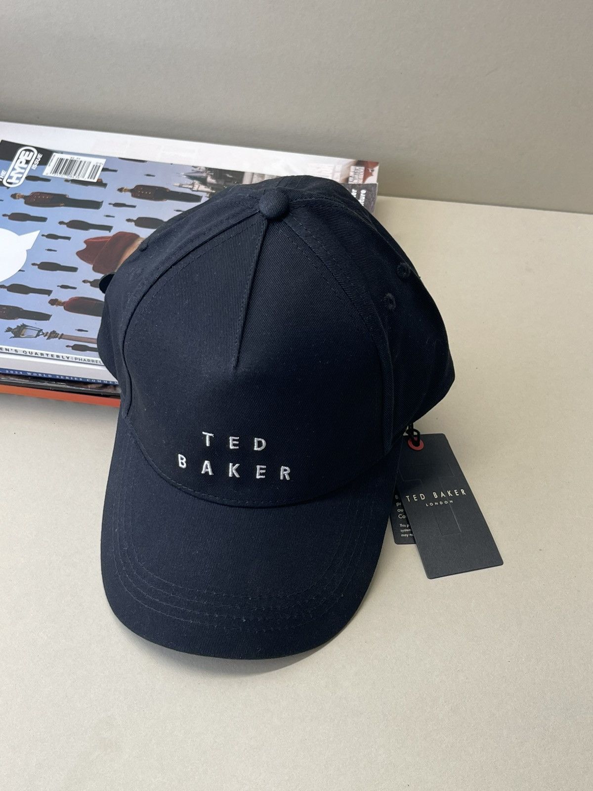 Ted Baker (new+tag) Ted Baker London black men hat cap leather strap Size ONE SIZE - 7 Thumbnail