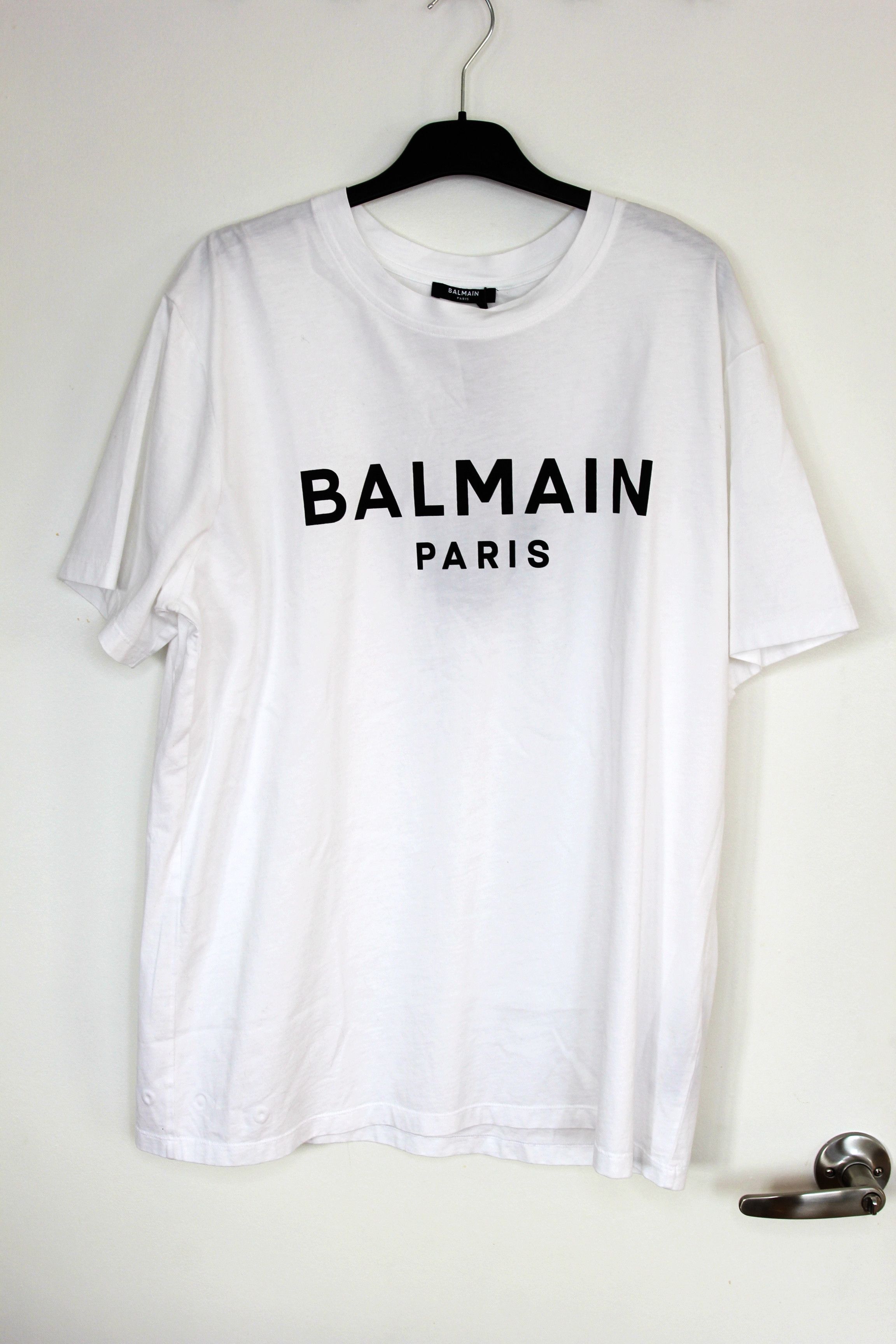 Balmain BNWT AW25 BALMAIN BIG LOGO WHITE TSHIRT L Size US L / EU 52-54 / 3 - 2 Thumbnail