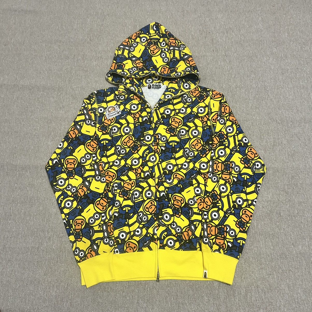 Bape Bape x Minion Full Zip Hoodie Size US L / EU 52-54 / 3 - 1 Thumbnail