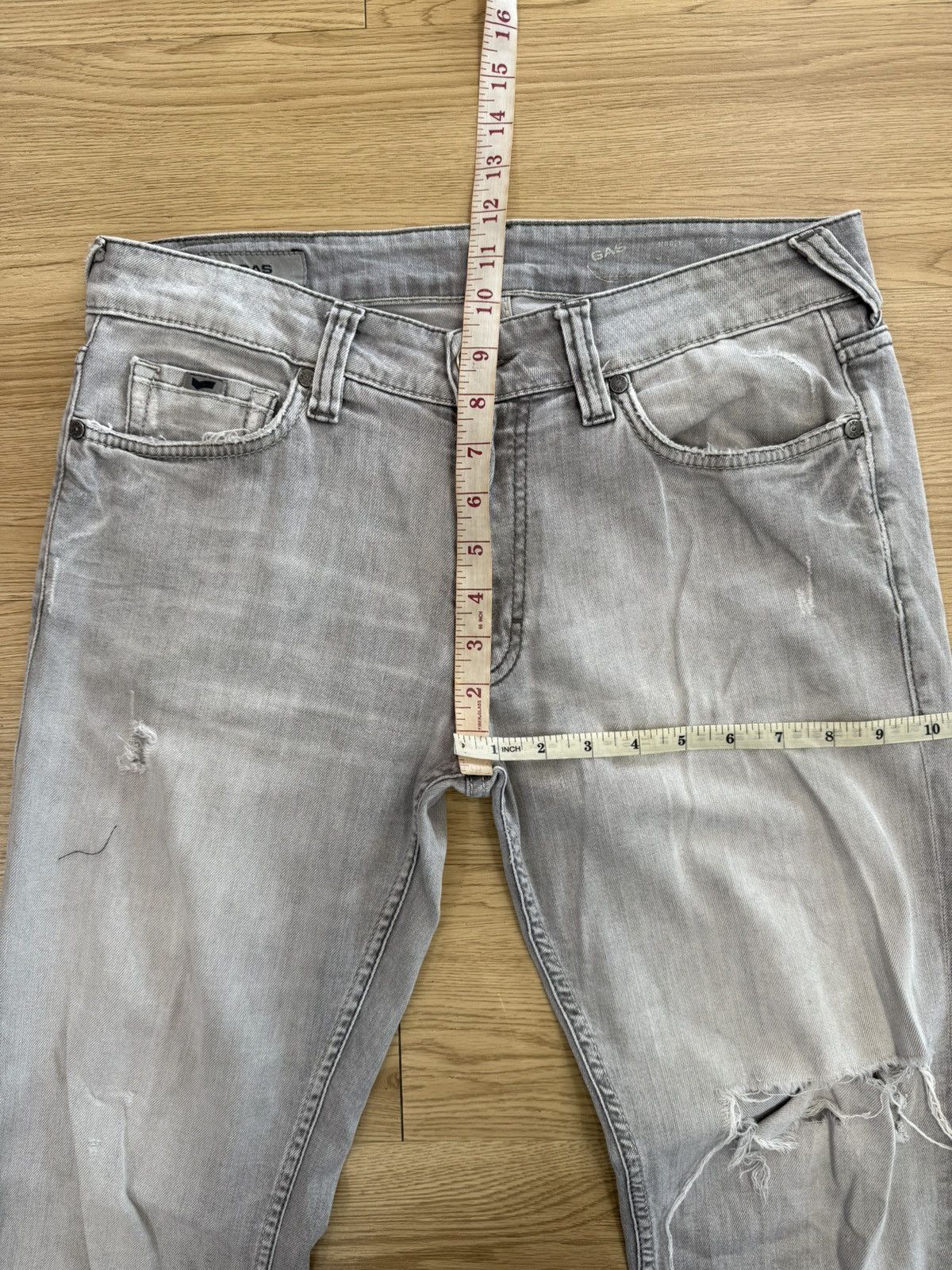 Japanese Brand Vintage Japanese Brand Straight Cut Faded Distressed Denim Size US 31 - 13 Thumbnail
