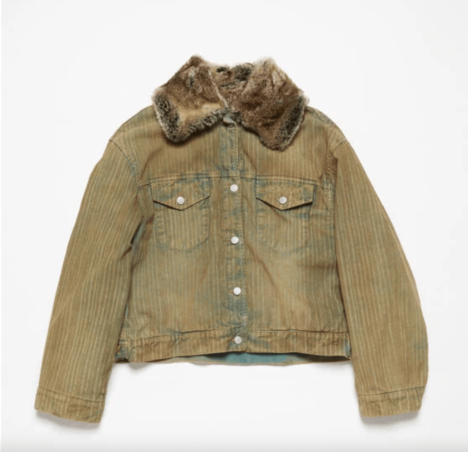 Acne Studios Faux Fur Collar Corduroy Jacket Size XS / US 0-2 / IT 36-38 - 1 Thumbnail