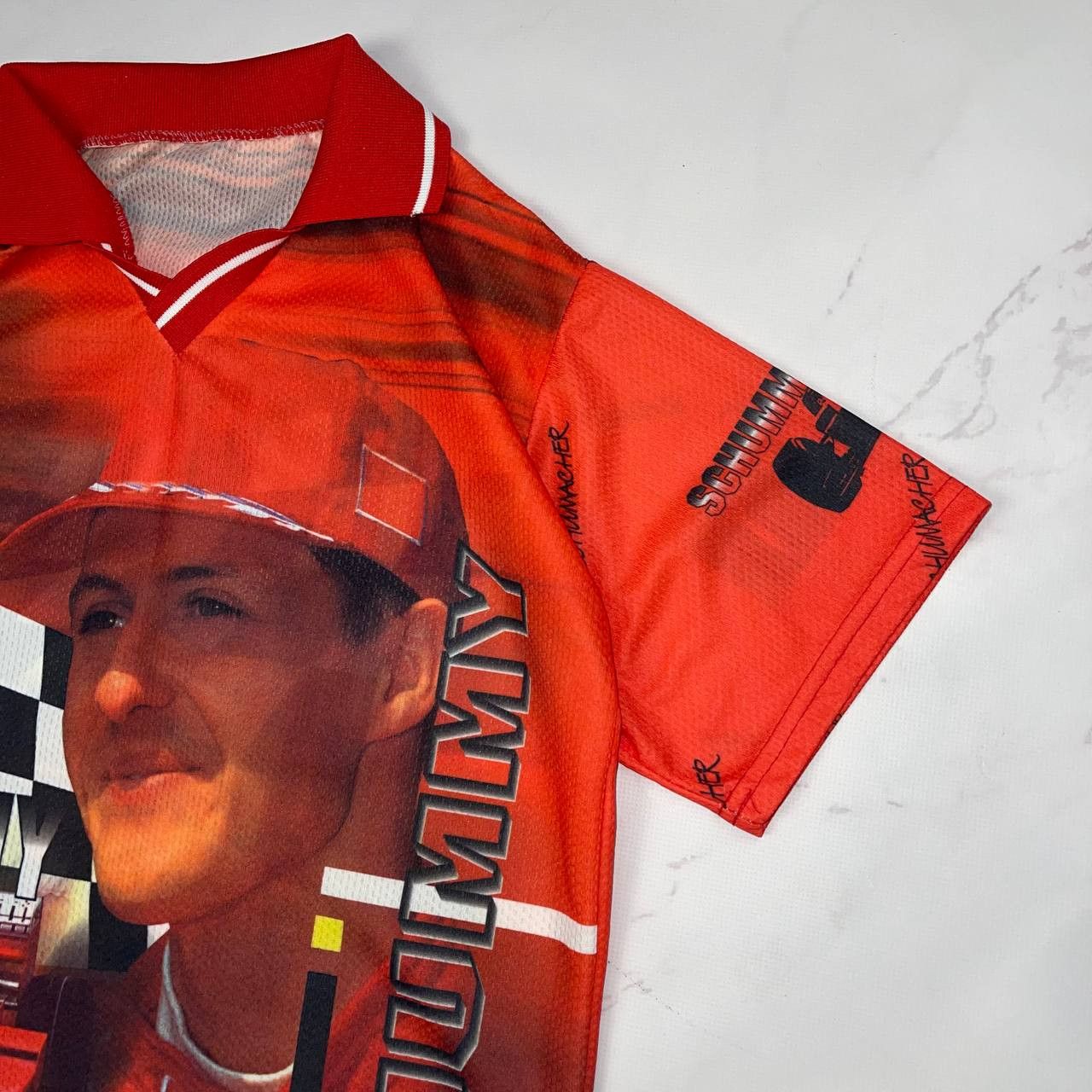 Vintage VINTAGE 90S F1 MICHAEL SCHUMACHER AOP JERSEY Size US M / EU 48-50 / 2 - 3 Thumbnail