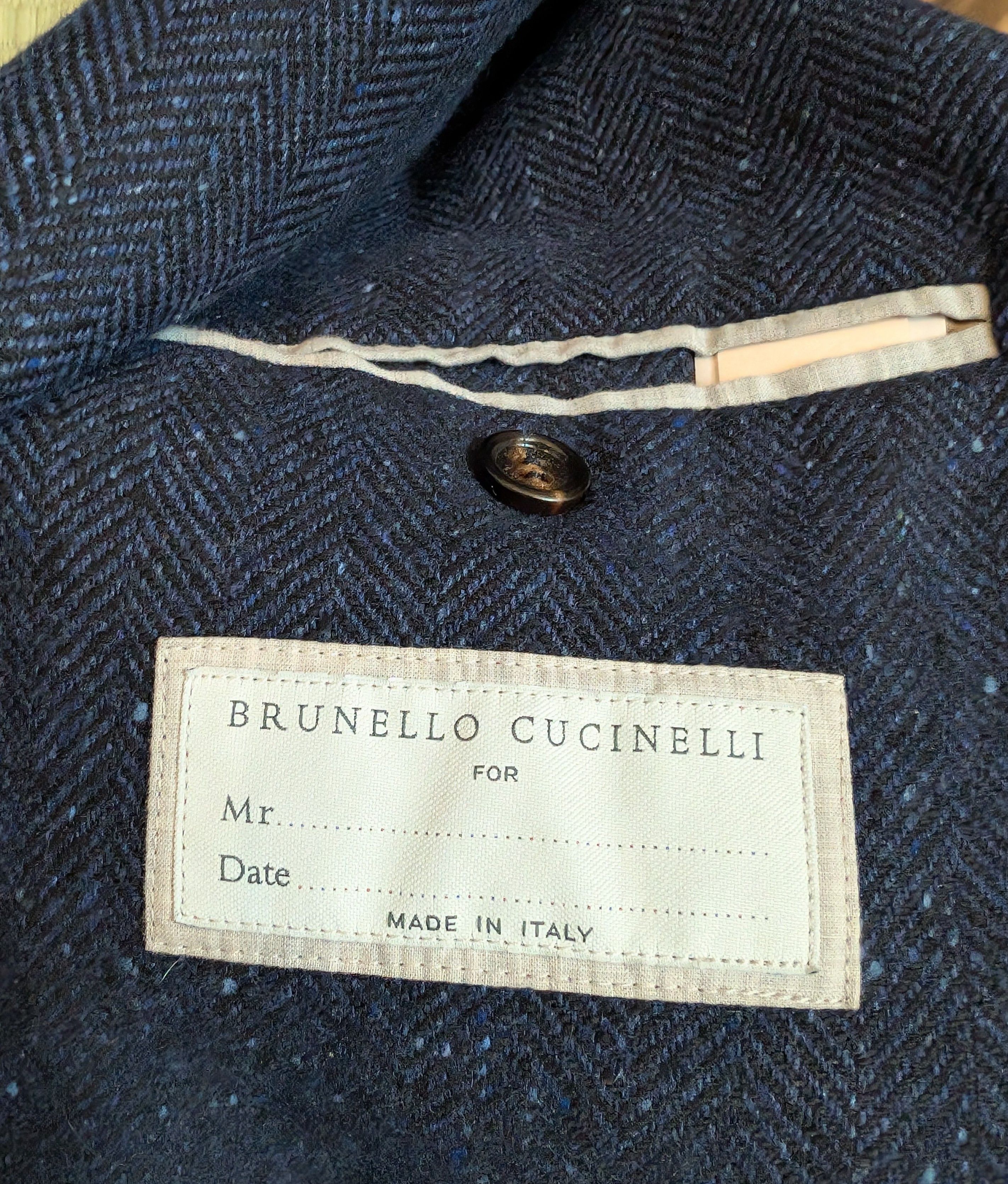 Brunello Cucinelli Brunello Cucinelli Wool Cashmere Herringbone Sport Coat Size 46R - 6 Thumbnail