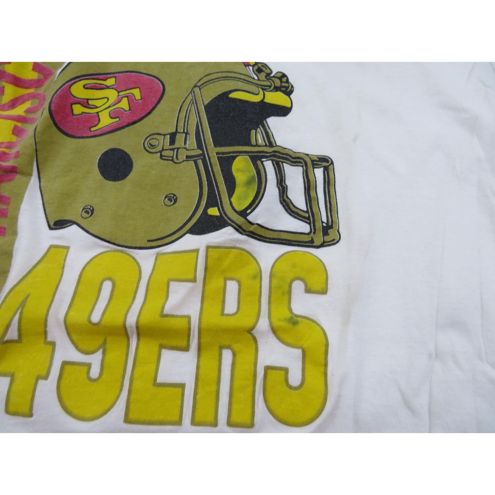 Other 80s San Francisco 49ers Helmet Spellout White T-shirt Sz M Size US M / EU 48-50 / 2 - 2 Thumbnail