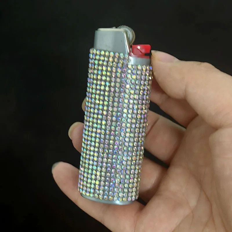 Other Silver Rhinestone Crystal Lighter Case Size ONE SIZE - 1 Thumbnail