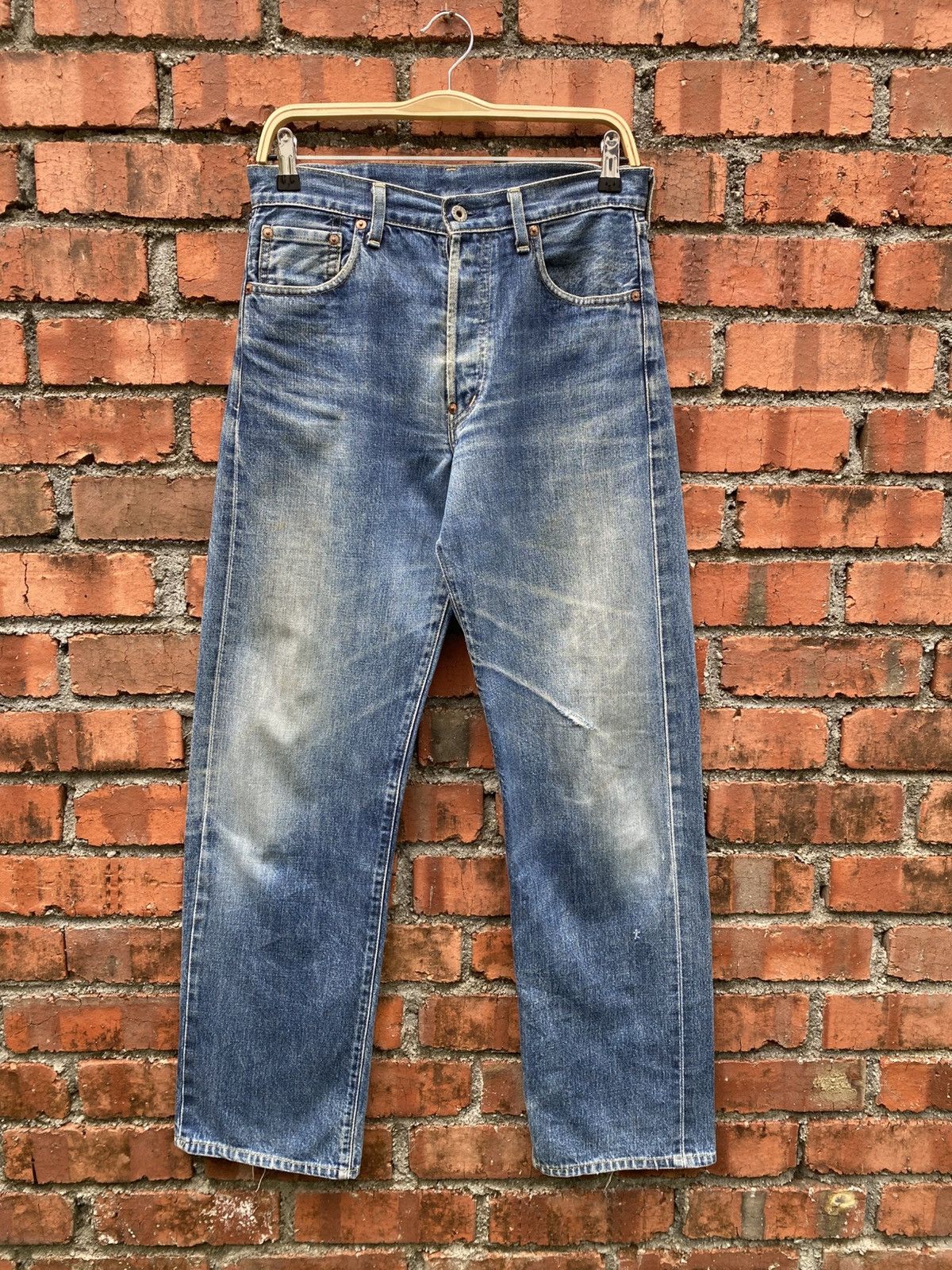 Levi's Vintage Clothing W30x31 vintage levi's 702 redline big E buckle back JAPAN Size US 30 / EU 46 - 1 Thumbnail