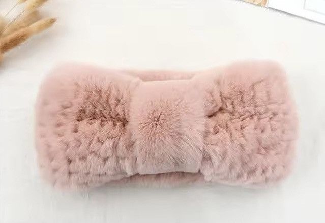 Japanese Brand fur knitted elastic headband Size ONE SIZE - 2 Thumbnail