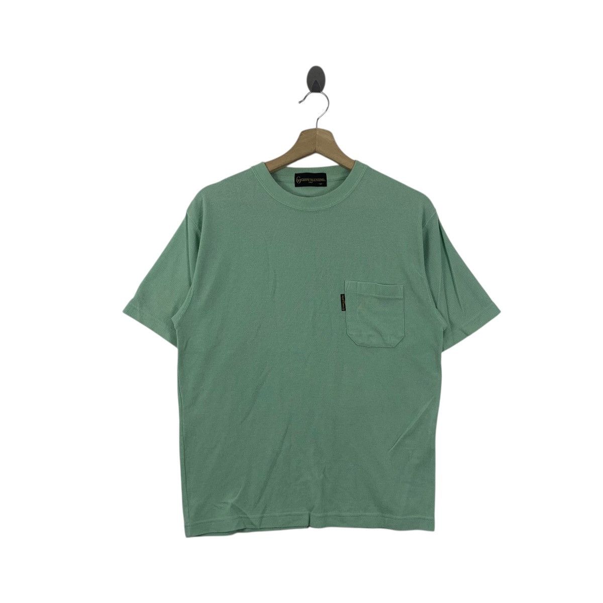 Vintage Vintage GIANNI VALENTINO ITALY Minimalist Design Pocket Tee Size US M / EU 48-50 / 2 - 1 Thumbnail