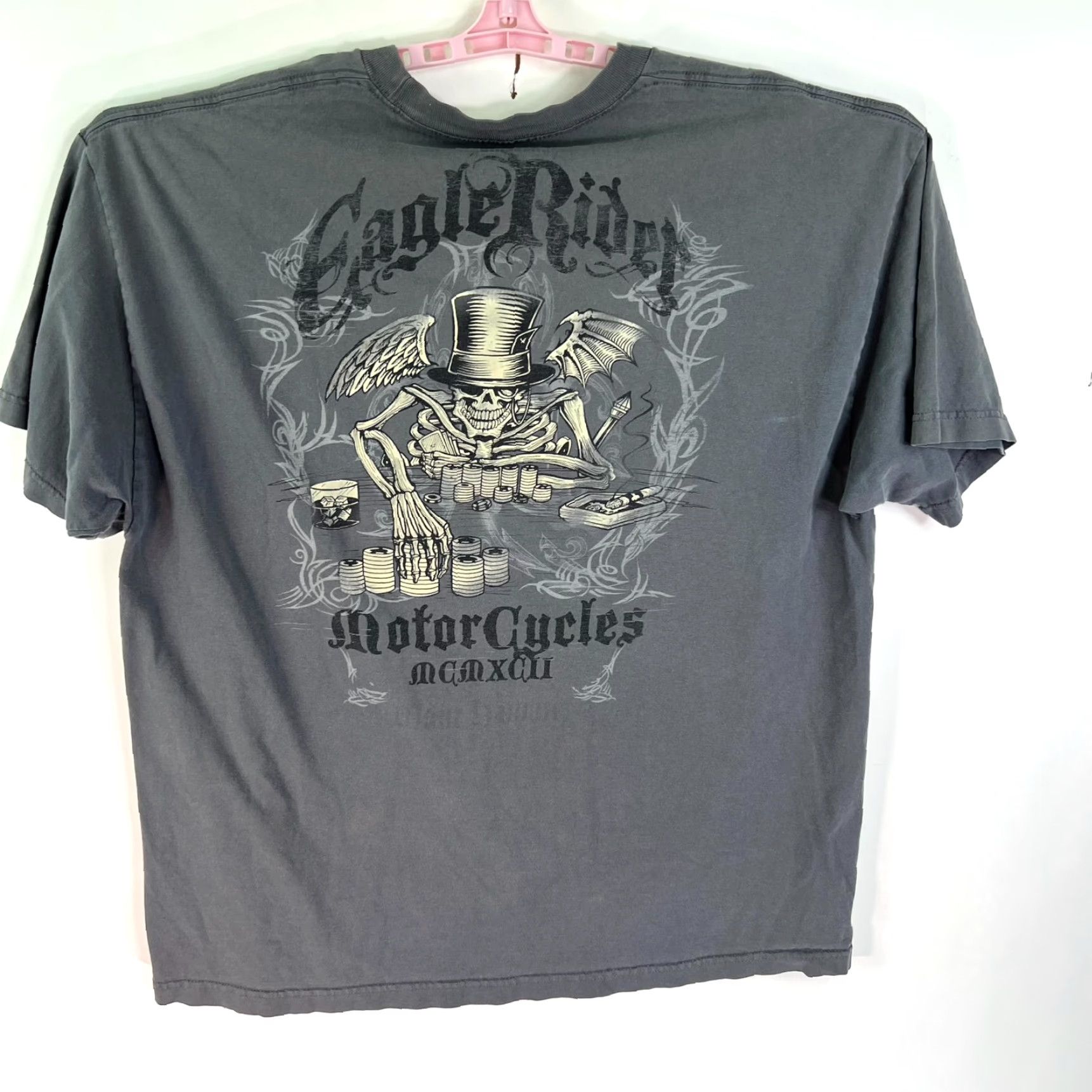 Vintage Eagle Rider T Shirt Mens XXL Gray Graphic Tee Eagle Rider Motorcycle Shirt XXL Mens Gray Graphic Tee Size US XXL / EU 58 / 5 - 4 Thumbnail