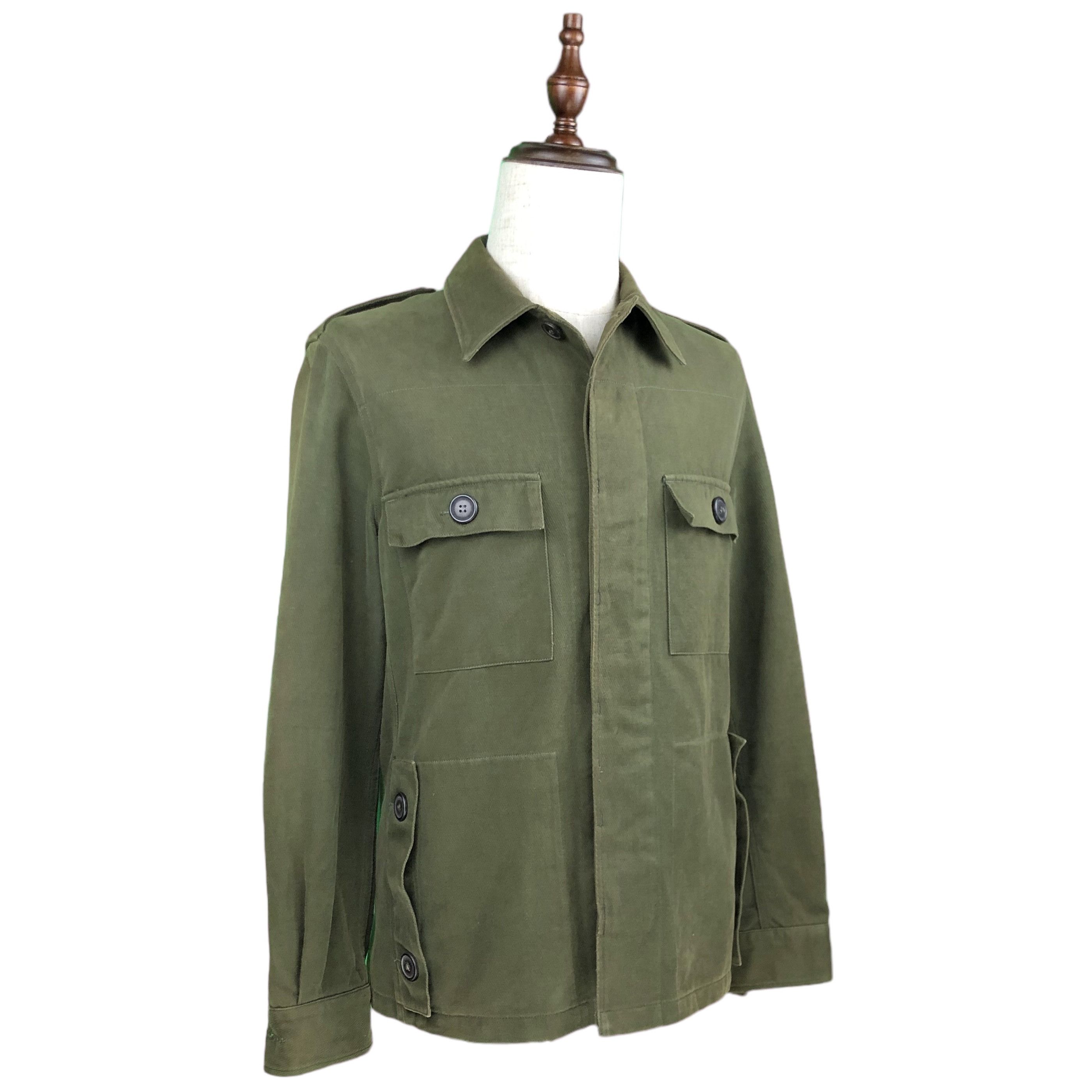 A.P.C. APC Military Green Multipockets Utility Button Wool Jacket Size US M / EU 48-50 / 2 - 7 Thumbnail