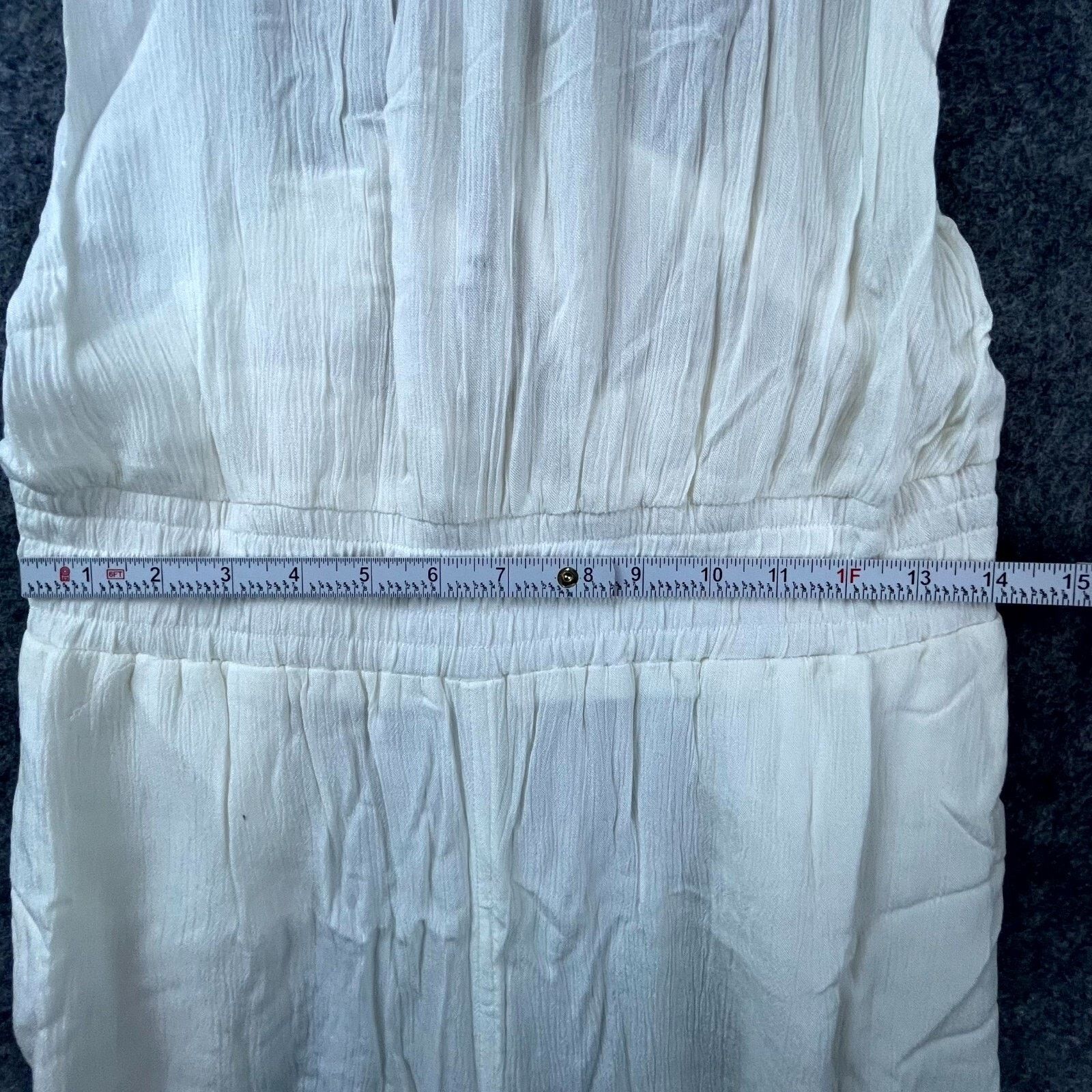 Prana Prana Fernie Wide Leg Jumpsuit Womens L White LIghtweight Size 34" / US 12 / IT 48 - 4 Thumbnail