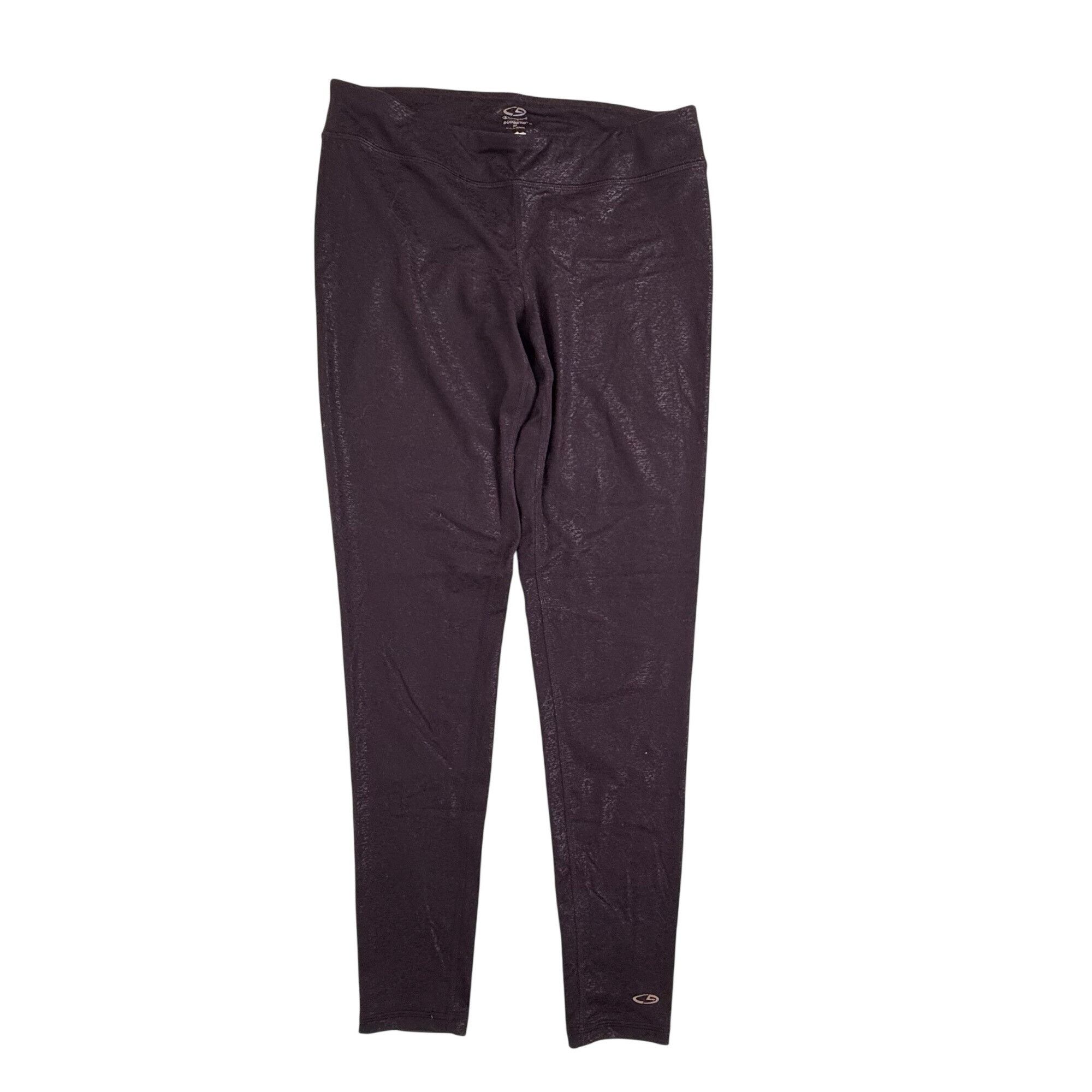 Champion Champion Duo-Dry Women's Purple Foil Athletic Leggings Size Size 30" / US 8 / IT 44 - 1 Thumbnail