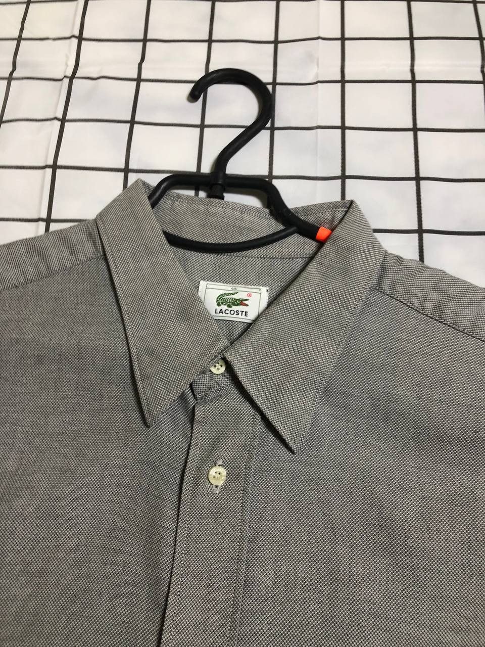 Lacoste Lacoste Regular Fit Short Sleeve Oxford Shirt in Pale Size US L / EU 52-54 / 3 - 15 Thumbnail