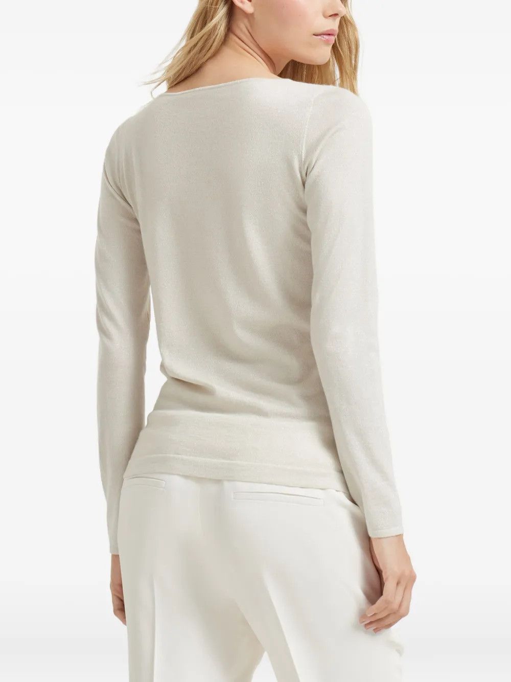 Brunello Cucinelli o1w1db10825 Sweater in Open White Size XL / US 12-14 / IT 48-50 - 3 Thumbnail