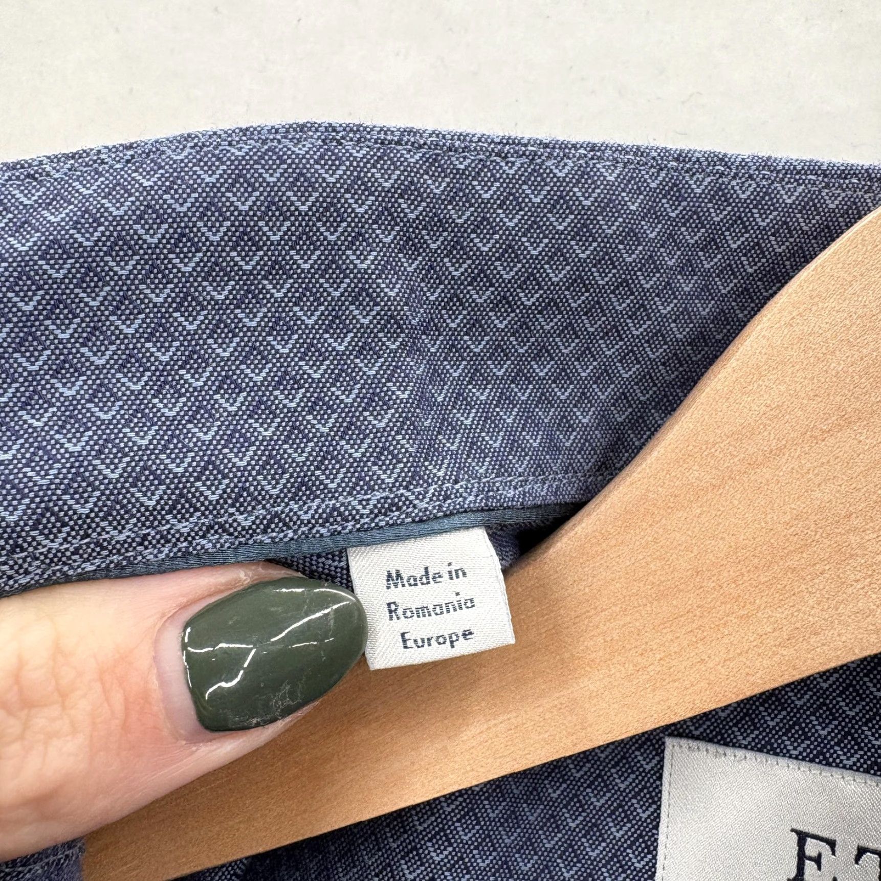 Eton Eton Shirt Mens XL Blue Contemporary Dress Shirt 100% Cotton Pattern Geometric Business Professional Mens XL Blue Dress Shirt Size 46R - 5 Thumbnail