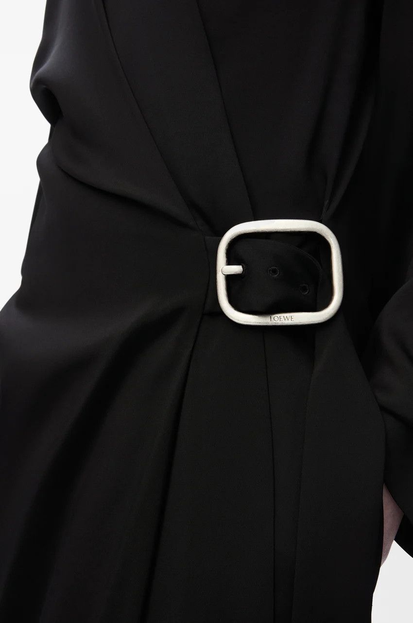 Loewe o1loc1c0525 Belted Dress in Black Size M / US 6-8 / IT 42-44 - 4 Thumbnail