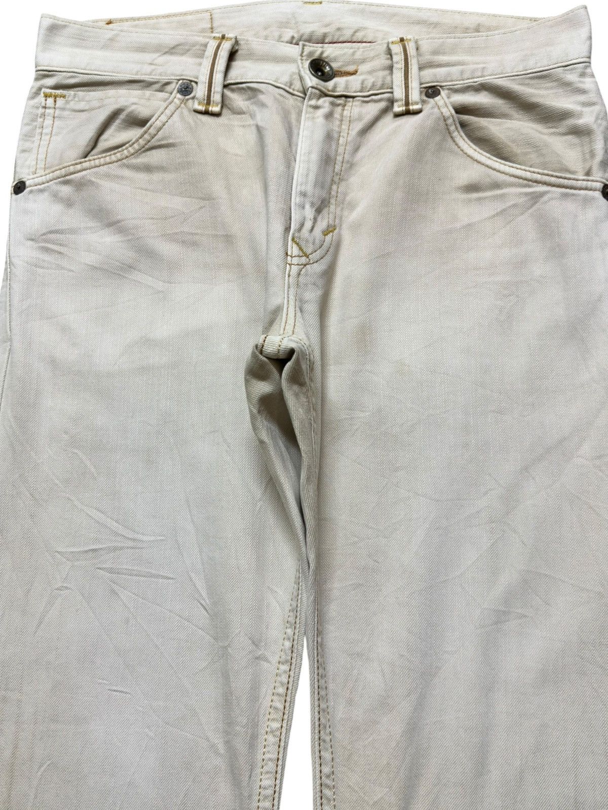 Edwin Vintage Edwin Exclusive Vintage White Tan Denim Size US 34 / EU 50 - 2 Thumbnail