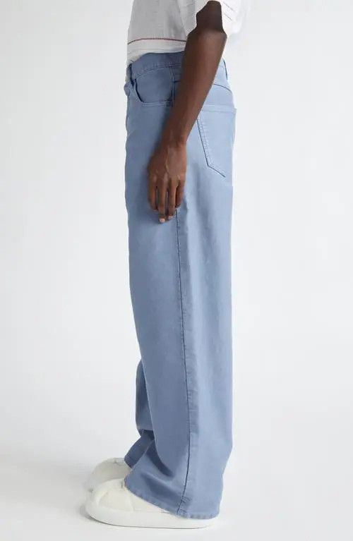 Marni o1w1db11125 Cotton Wide Leg Pants in Blue Size US 34 / EU 50 - 3 Thumbnail